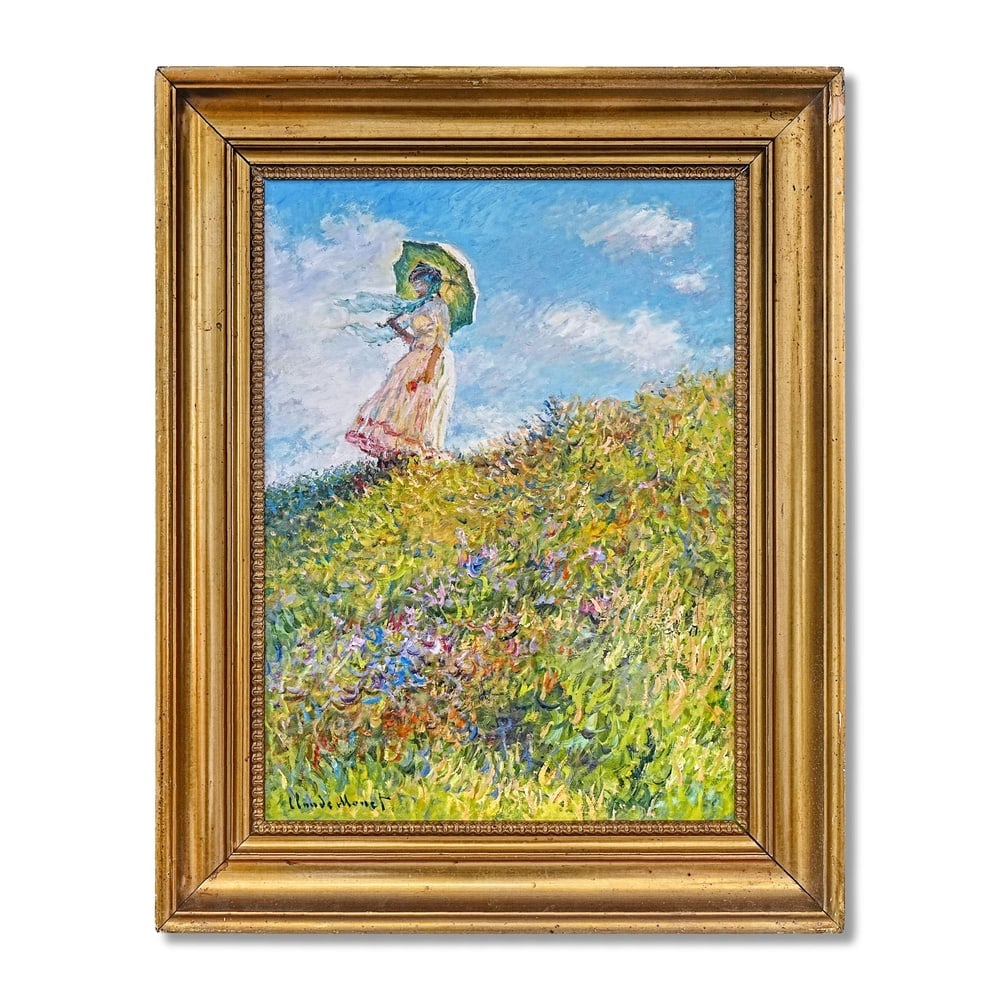 CLAUDE MONET (1840-1926), ATTRIBUTED TO, OIL ON CANVAS: Signed (lower left) Image Dimensions: 17 3/4 x 13 in (45 x 33 cm) Framed Dimensions: 22 1/2 x 17 3/4 in (57 x 45 cm) This painting comes with COA. Claude Monet remains one of the defining figures of