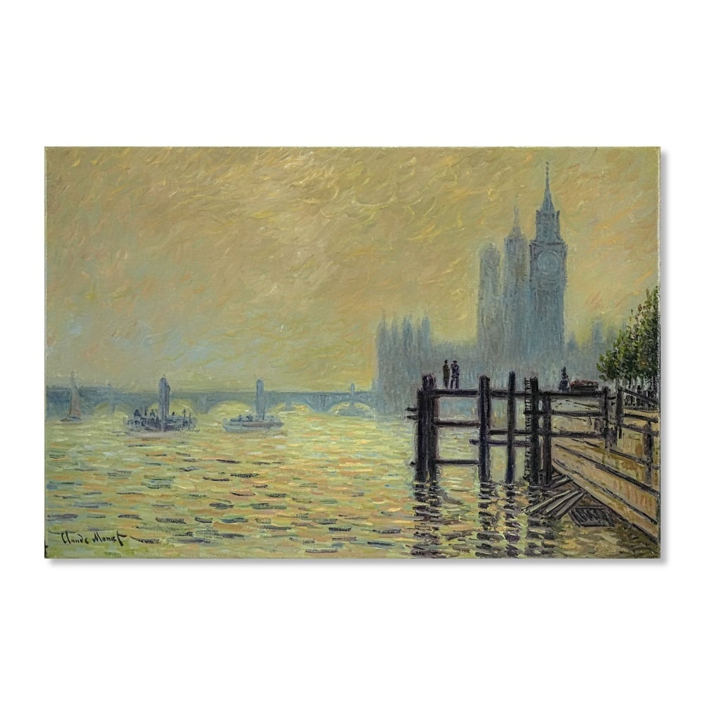 CLAUDE MONET (1840-1926), ATTRIBUTED TO, OIL ON CANVAS: Signed (lower left) Image Dimensions: 20 1/4 x 30 in (51 x 76 cm) This painting comes with COA. Few series in the history of Impressionism have achieved the artistic and market stature of Claude