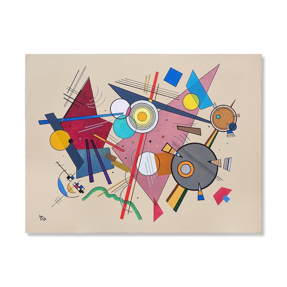 WASSILY KANDINSKY (1866-1944), ATTRIBUTED TO, OIL ON CANVAS: Signed (lower left and verso) Image Dimensions: 23 3/4 x 31 1/2 in (60 x 80 cm) This painting comes with COA. Few artists contributed more profoundly to the birth of abstract art than Wassily Kandinsk