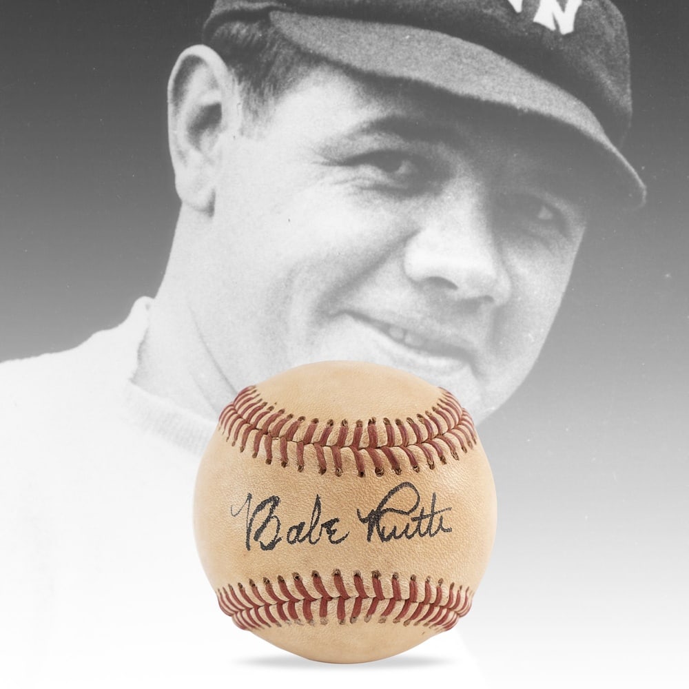 BABE RUTH SIGNED OFFICIAL AMERICAN LEAGUE BASEBALL (1 of 3)