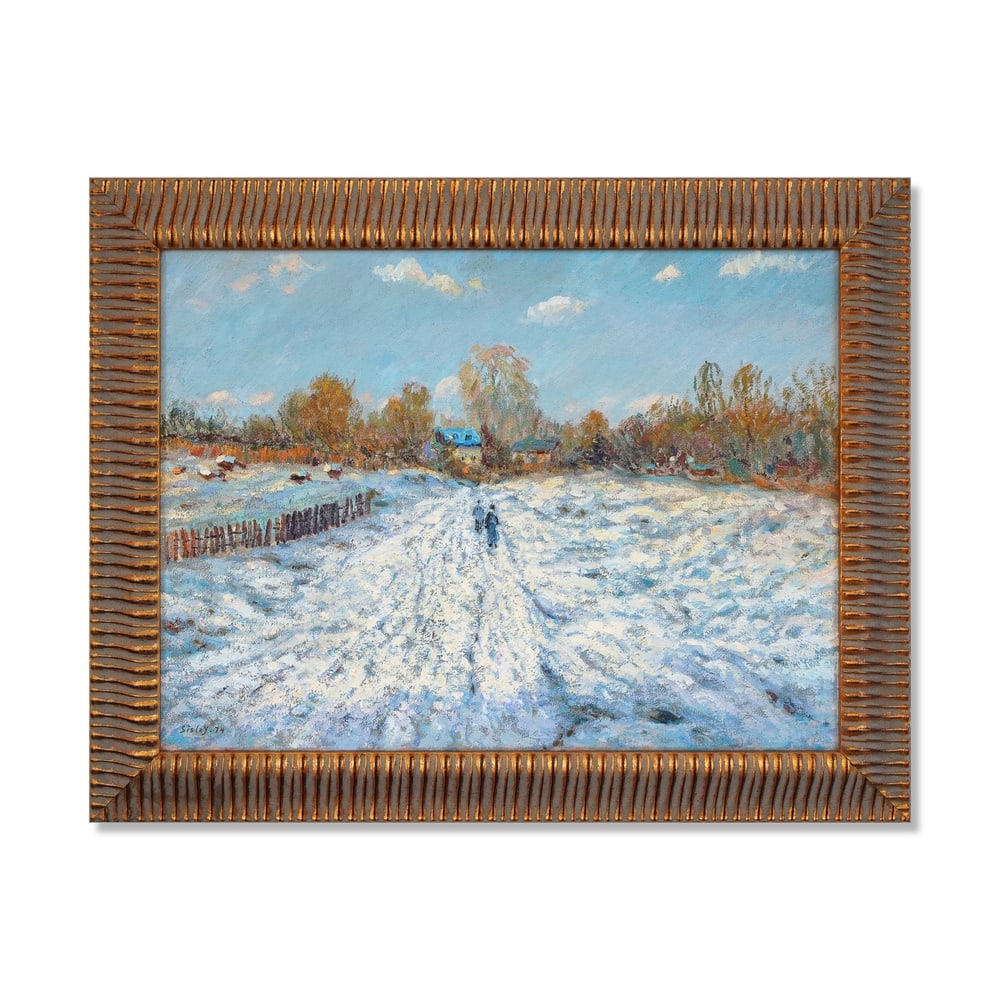 ALFRED SISLEY (1839-1899), ATTRIBUTED TO, OIL ON CANVAS: Signed (lower left) Image Dimensions: 21 1/4 x 28 3/4 in (54 x 73 cm) Framed Dimensions: 27 1/8 x 34 1/2 in (69 x 87.6 cm) This painting comes with COA. Signed (lower left) Image Dimensions: 21 1/4 x 