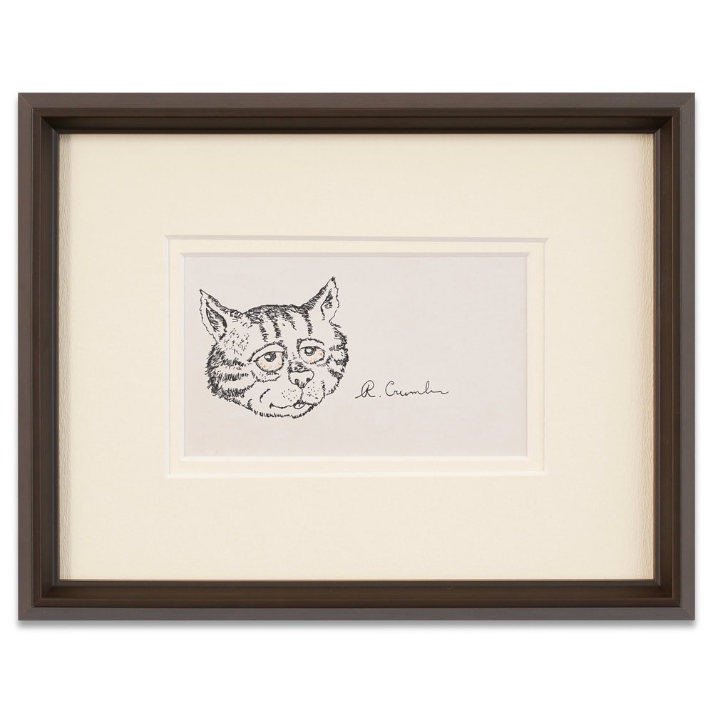 ROBERT CRUMB SIGNED SKETCH: Image Dimensions: 4 3/4 x 8 1/4 in (12 x 20.8 cm) Framed Dimensions: 12 3/4 x 16 3/8 in (32.5 x 41.5 cm) Provenance and Authentication: This collectible has undergone a rigorous forensic evaluation. T