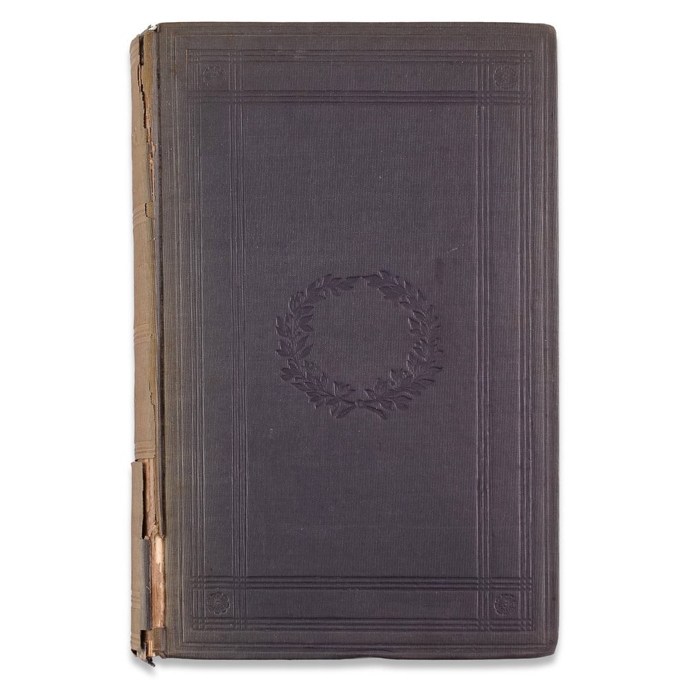 WASHINGTON IRVING SIGNED LIFE OF GEORGE WASHINGTON: 9 5/8 x 6 1/8 in (24.3 x 15.6 cm) Provenance and Authentication: This collectible has undergone a rigorous forensic evaluation. The signatures were carefully analyzed across multiple criteria,