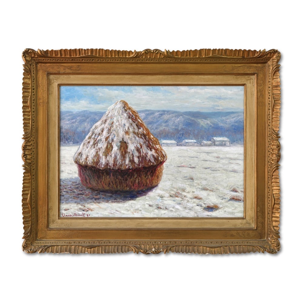 CLAUDE MONET (1840-1926), ATTRIBUTED TO, OIL ON CANVAS: Image Dimensions: 19 1/2 x 27 1/2 in (49.5 x 69.5 cm) Framed Dimensions: 37 1/2 x 29 1/2 in (95 x 75 cm) Signed (lower left) This painting comes with COA. Claude Monet, a foundational figure of the Im