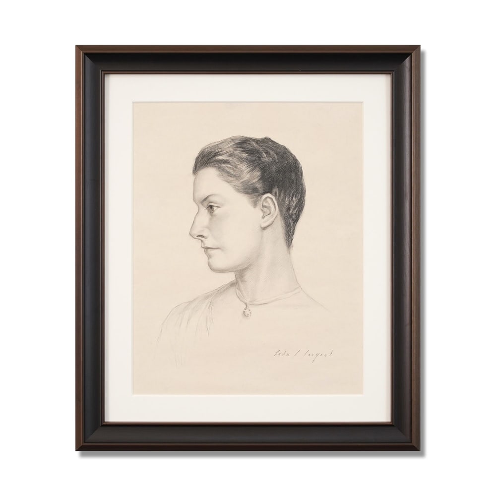 JOHN SINGER SARGENT (1856-1925), ATTRIBUTED TO, CHARCOAL ON PAPER: Signed (lower right) Image Dimensions: 19 1/8 x 14 7/8 in (48.4 x 37.8 cm) Framed Dimensions: 26 1/4 x 22 in (66.6 x 56 cm) This painting comes with COA. John Singer Sargent stands among the most