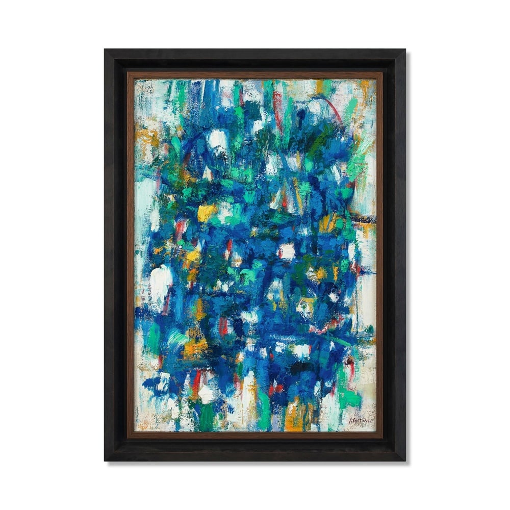 JOAN MITCHELL (1925-1992), ATTRIBUTED TO, OIL ON CANVAS: Signed (lower right) Image Dimensions: 28 3/4 x 19 5/8 in (73 x 50 cm) Framed Dimensions: 33 1/4 x 24 in (84.5 x 61 cm) This painting comes with COA. Signed (lower right) Image Dimensions: 28 3/4 x