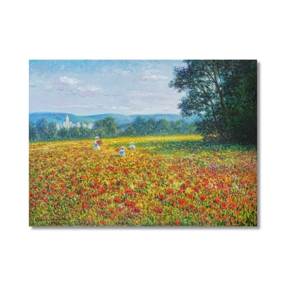 CLAUDE MONET (1840-1926), ATTRIBUTED TO, OIL ON CANVAS: Signed (lower left) Image Dimensions: 22 1/4 x 30 3/4 in (56.5 x 78 cm) This painting comes with COA. Claude Monet's paintings of poppy fields stand among the most iconic expressions of early