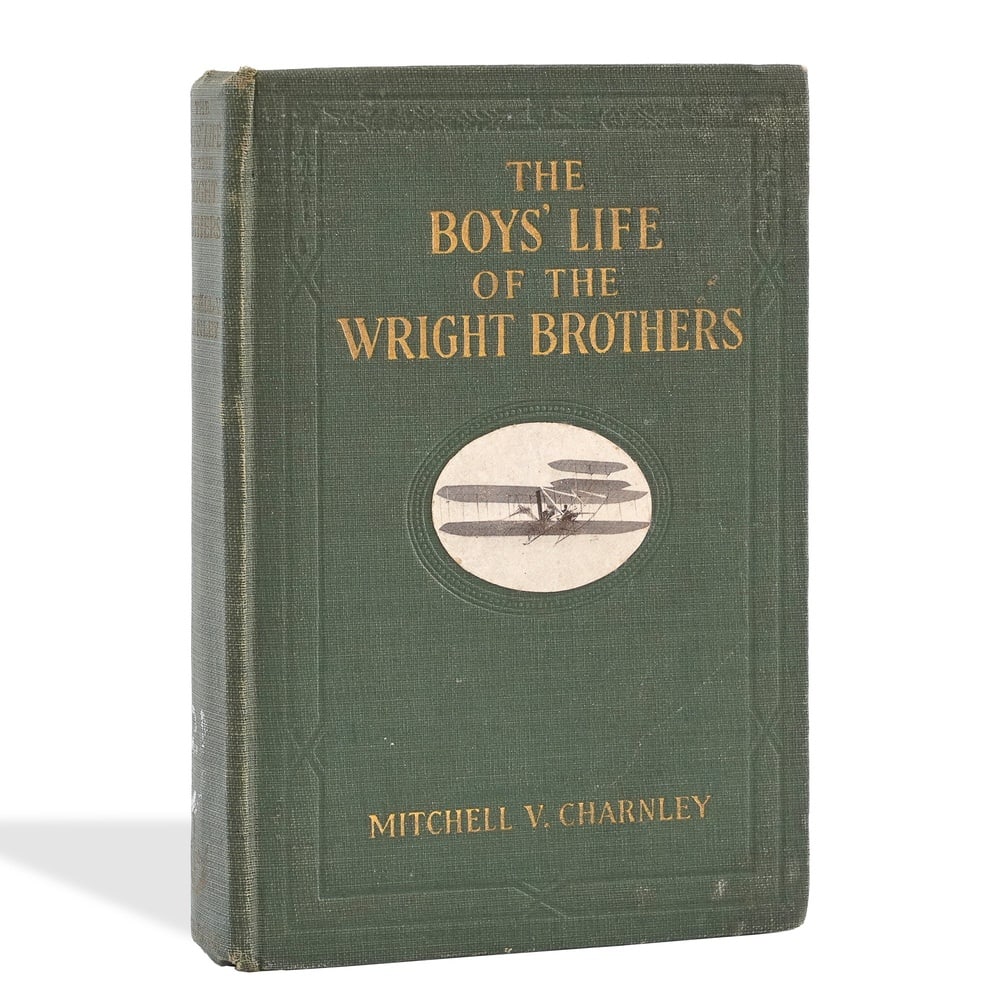 ORVILLE WRIGHT SIGNED "THE BOYS' LIFE OF THE WRIGHT BROTHERS" FIRST EDITION: 7 1/2 x 5 1/8 in (19.2 x 13 cm) Provenance and Authentication: This collectible has undergone a rigorous forensic evaluation. The signatures were carefully analyzed across multiple criteria,