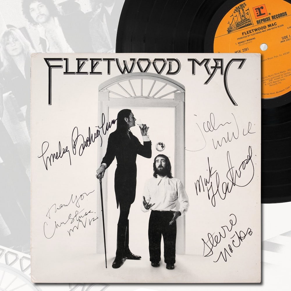FLEETWOOD MAC FULLY SIGNED "FLEETWOOD MAC" LP: 12 1/4 x 12 1/4 in Provenance and Authentication: This collectible has undergone a rigorous forensic evaluation. The signatures were carefully analyzed across multiple criteria, including ink depositi