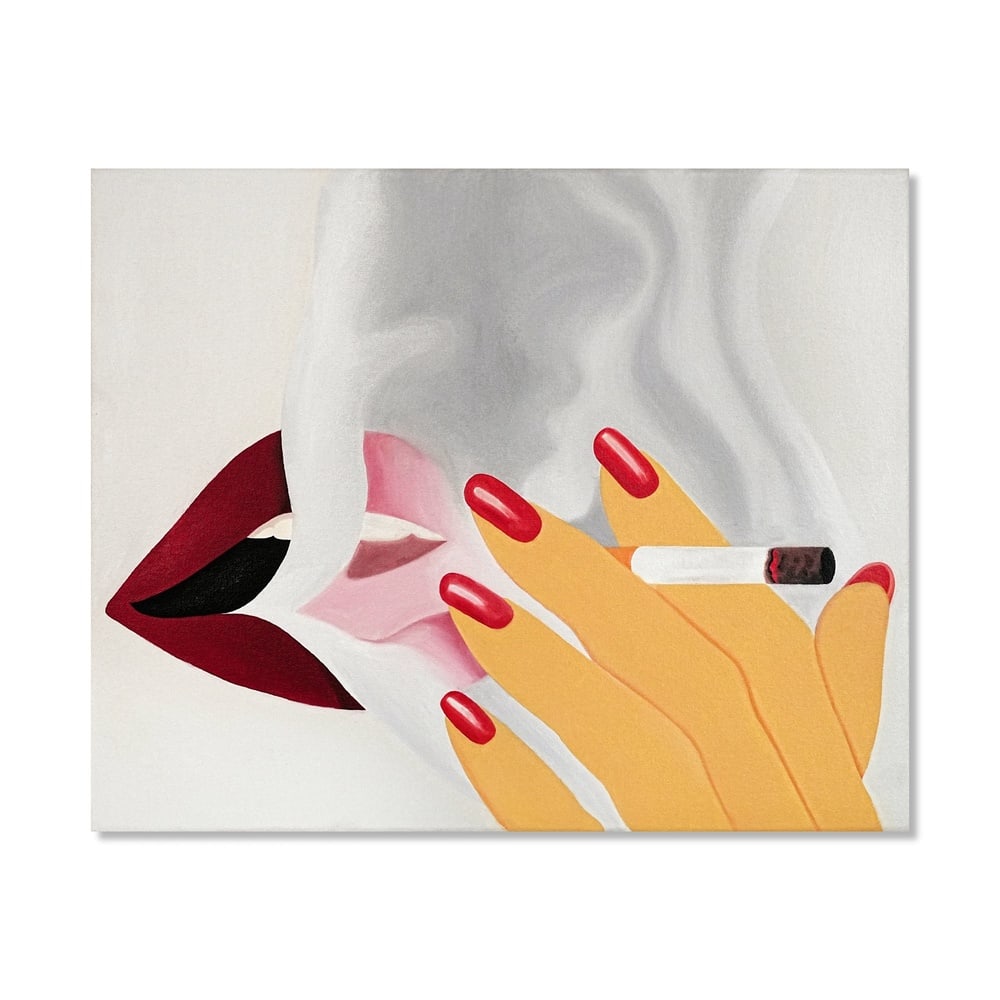 TOM WESSELMANN (1931-2004), ATTRIBUTED TO, OIL ON CANVAS: Signed (verso) Image Dimensions: 20 7/8 x 25 in (51.5 x 63 cm) This painting comes with COA. By 1972, Tom Wesselmann had fully established the mature visual language of his celebrated Smoker series.