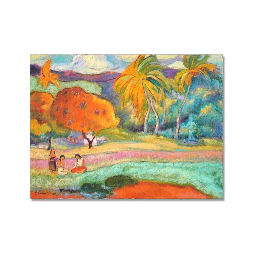 PAUL GAUGUIN (1848-1903), ATTRIBUTED TO, OIL ON CANVAS: Signed (lower left) Image Dimensions: 31 1/2 x 23 5/8 in (80 x 60 cm) This painting comes with COA. Paul Gauguin stands among the most transformative figures of post-Impressionism, a visionary who