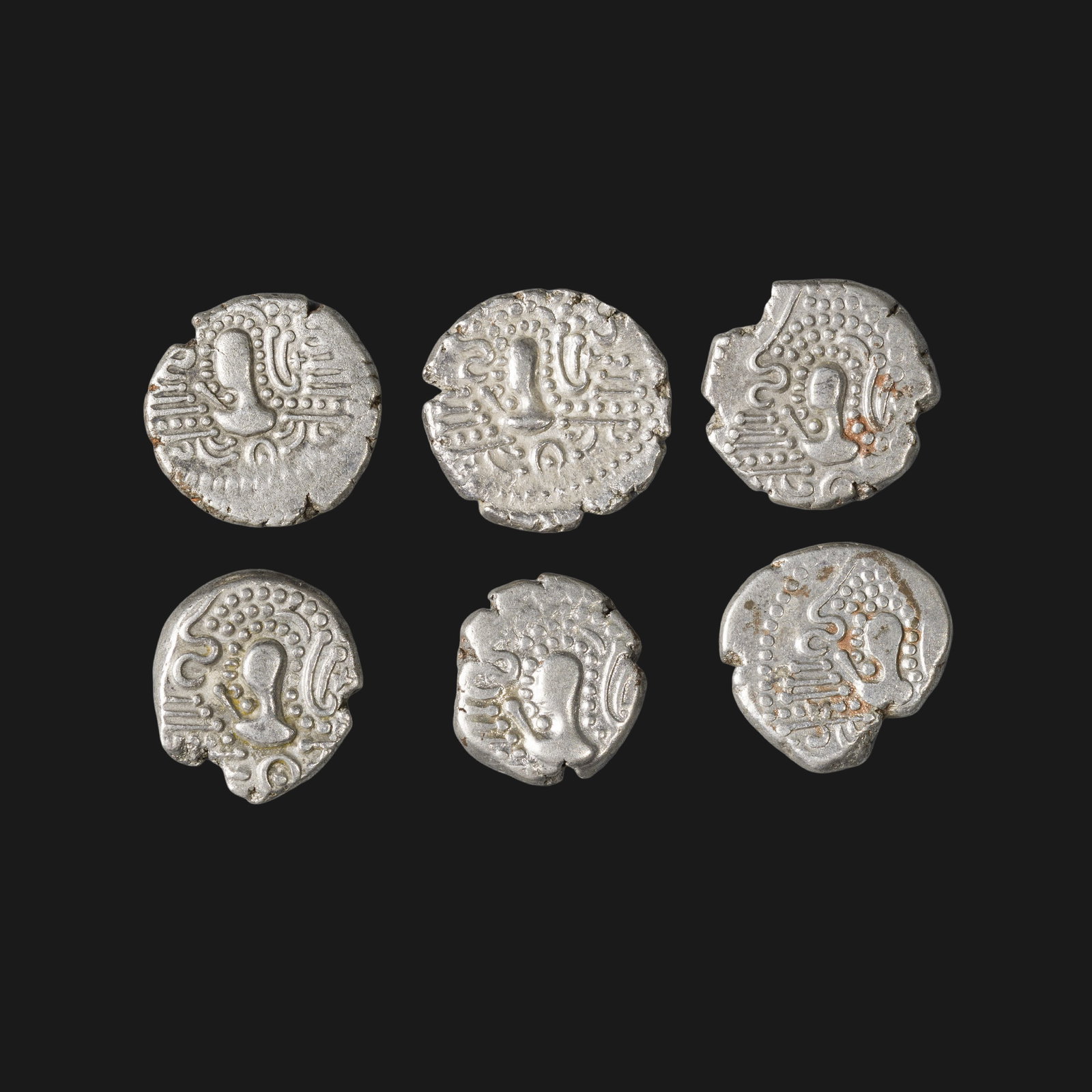 Ancient India Gadhaya Dynasty Indo-Sasanian Silver Coins (1 of 3)