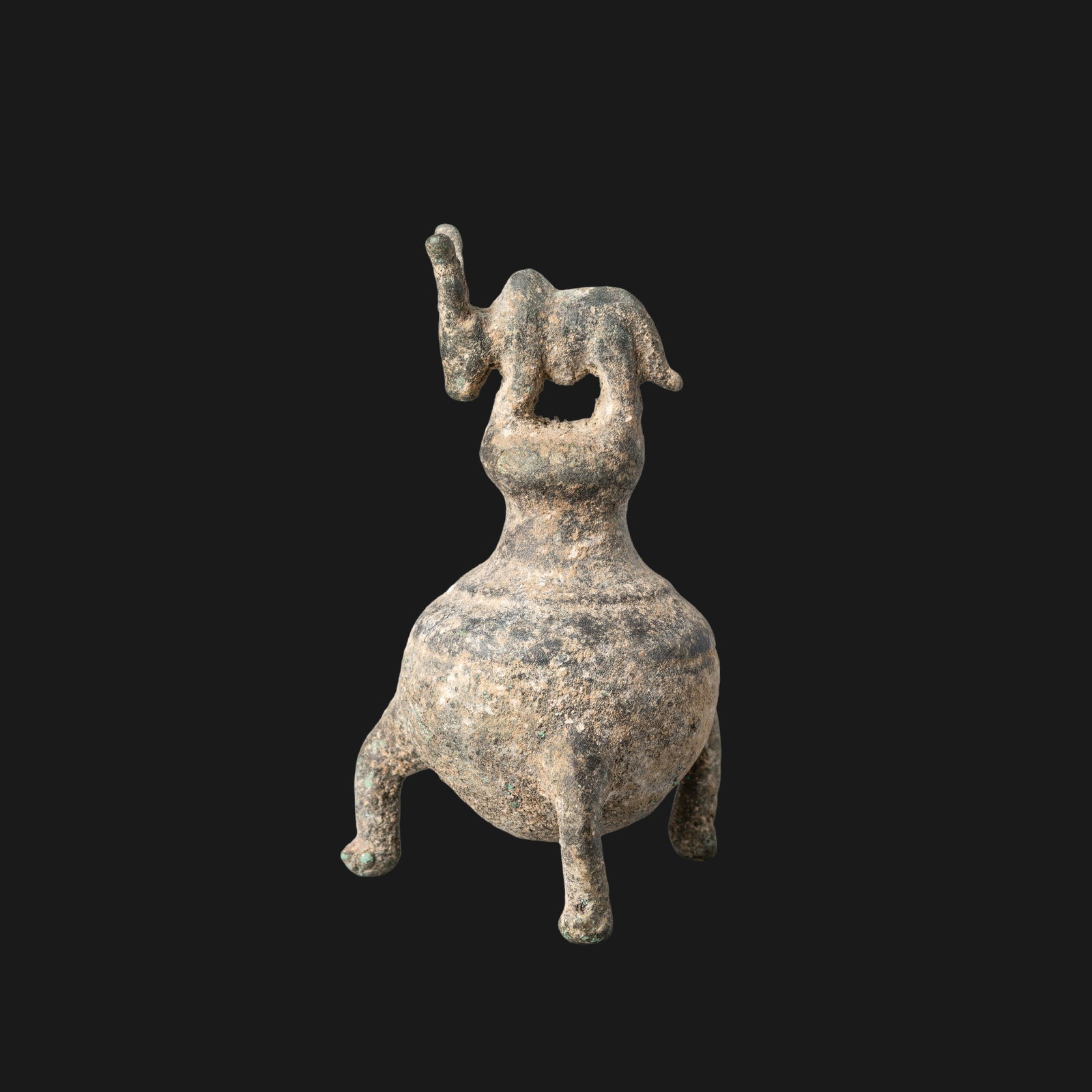 Ancient Bactrian Bronze Kohl Pot – Near Eastern Antiquity: Size Detail :4.5 x 8.1cmTotal Weight : 121gram