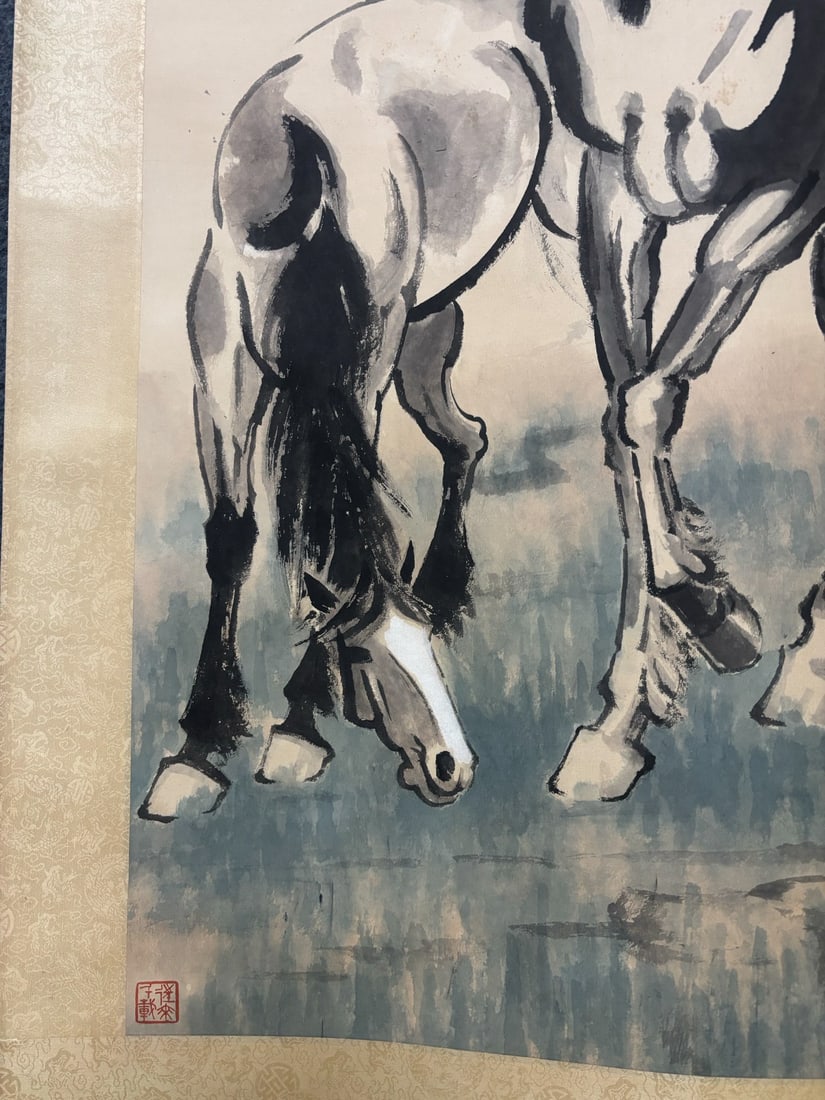 Two Horses - Xu Beihong - 6