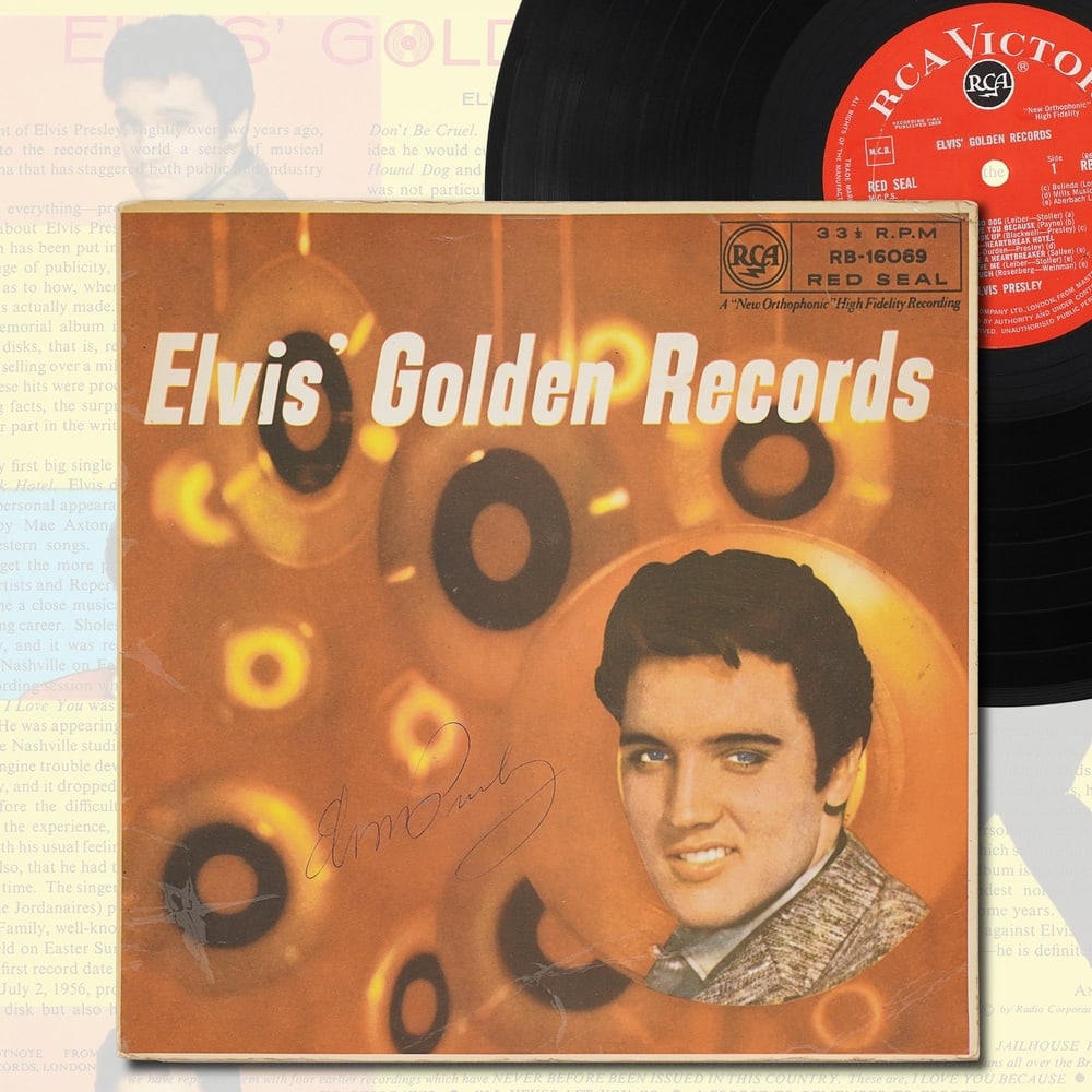 ELVIS PRESLEY SIGNED "ELVIS' GOLDEN RECORDS" LP (1 of 5)