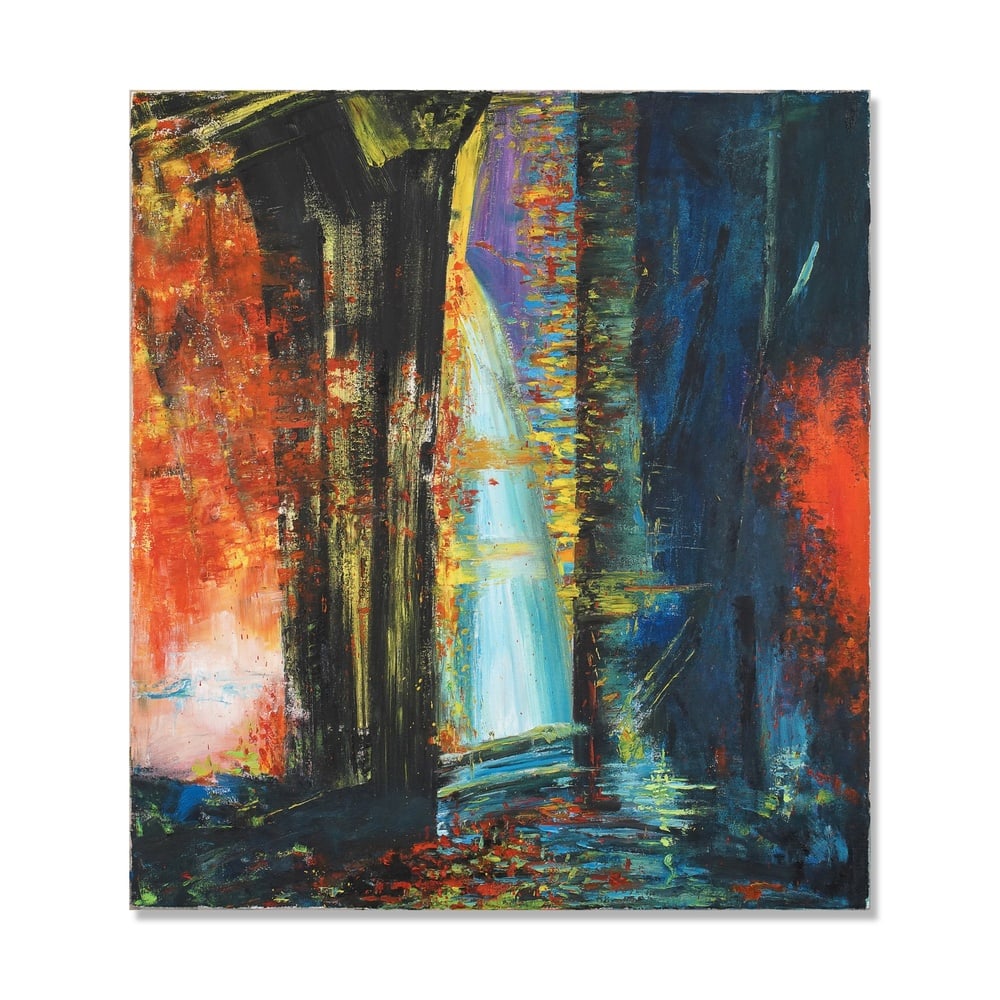GERHARD RICHTER (B.1932), ATTRIBUTED TO, OIL ON CANVAS: Signed (verso) Image Dimensions: 39 3/8 x 35 3/8 in (100 x 90 cm) This painting comes with COA. Gerhard Richter is widely regarded as one of the most influential painters of the postwar era. Throughou