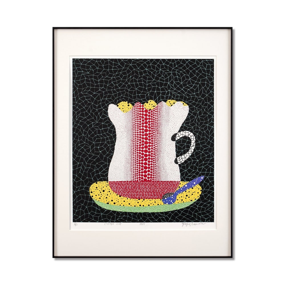 YAYOI KUSAMA (B.1929), SILKSCREEN PRINT: Signed (lower right) Image Dimensions: 22 x 18 1/4 in (56 x 46.5 cm) Framed Dimensions: 29 3/8 x 22 5/8 in (74.5 x 57.5 cm) Yayoi Kusama (b. 1929) stands as one of the most iconic and influential
