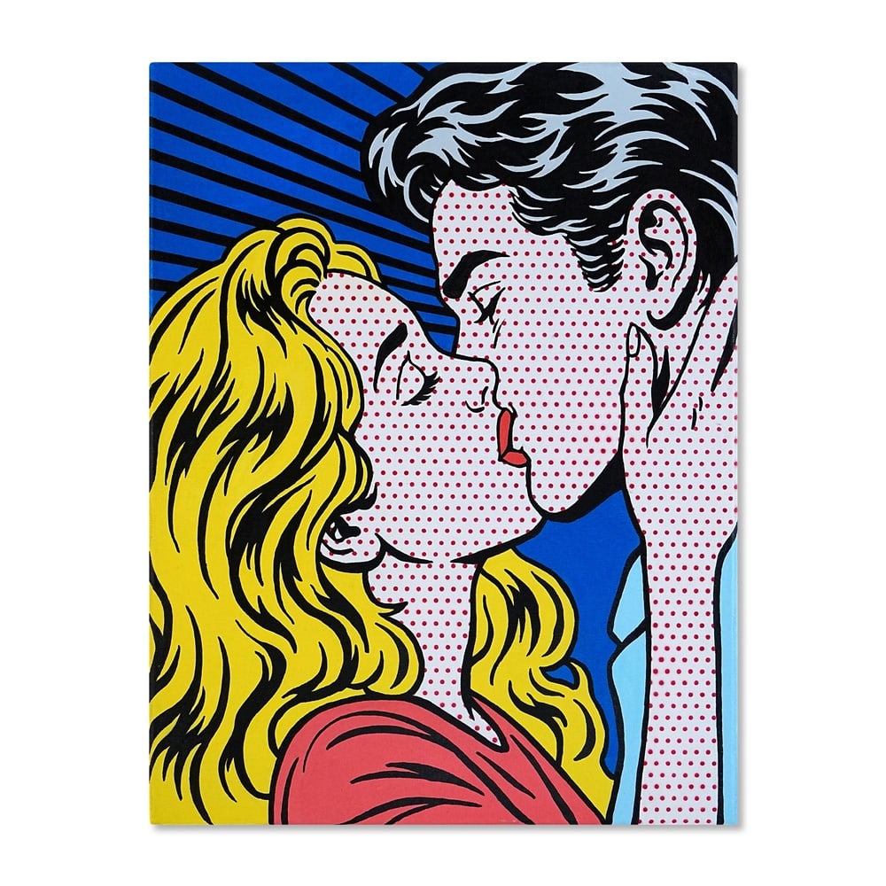 ROY LICHTENSTEIN (1923-1997), ATTRIBUTED TO, OIL AND MAGNA ON CANVAS: Signed (verso) Image Dimensions: 28 3/4 x 22 1/4 in (73 x 56.5 cm) This painting comes with COA. Roy Lichtenstein (1923-1997) was one of the defining figures of American Pop Art, transforming the