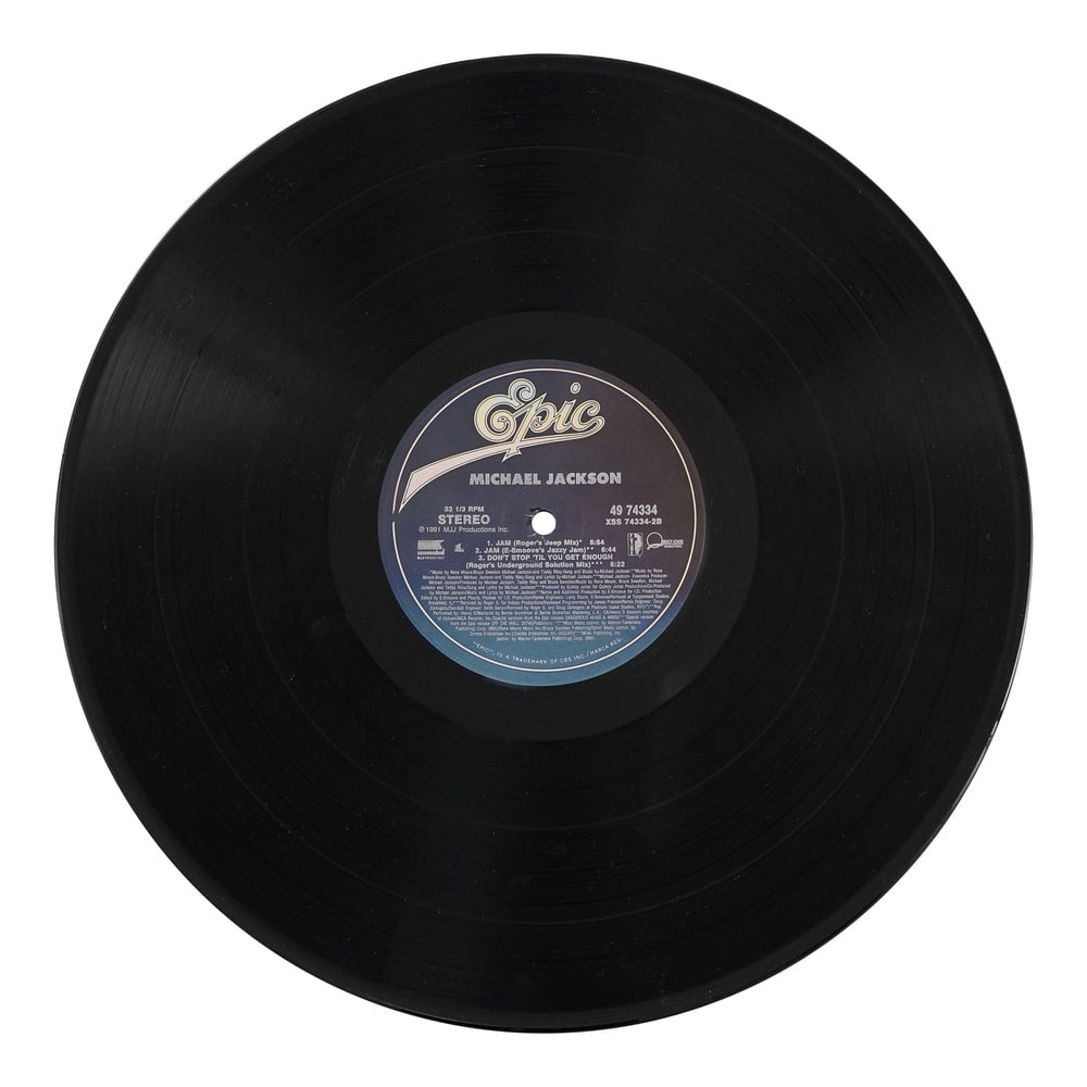 MICHAEL JACKSON SIGNED "JAM" 12" SINGLE LP - 4
