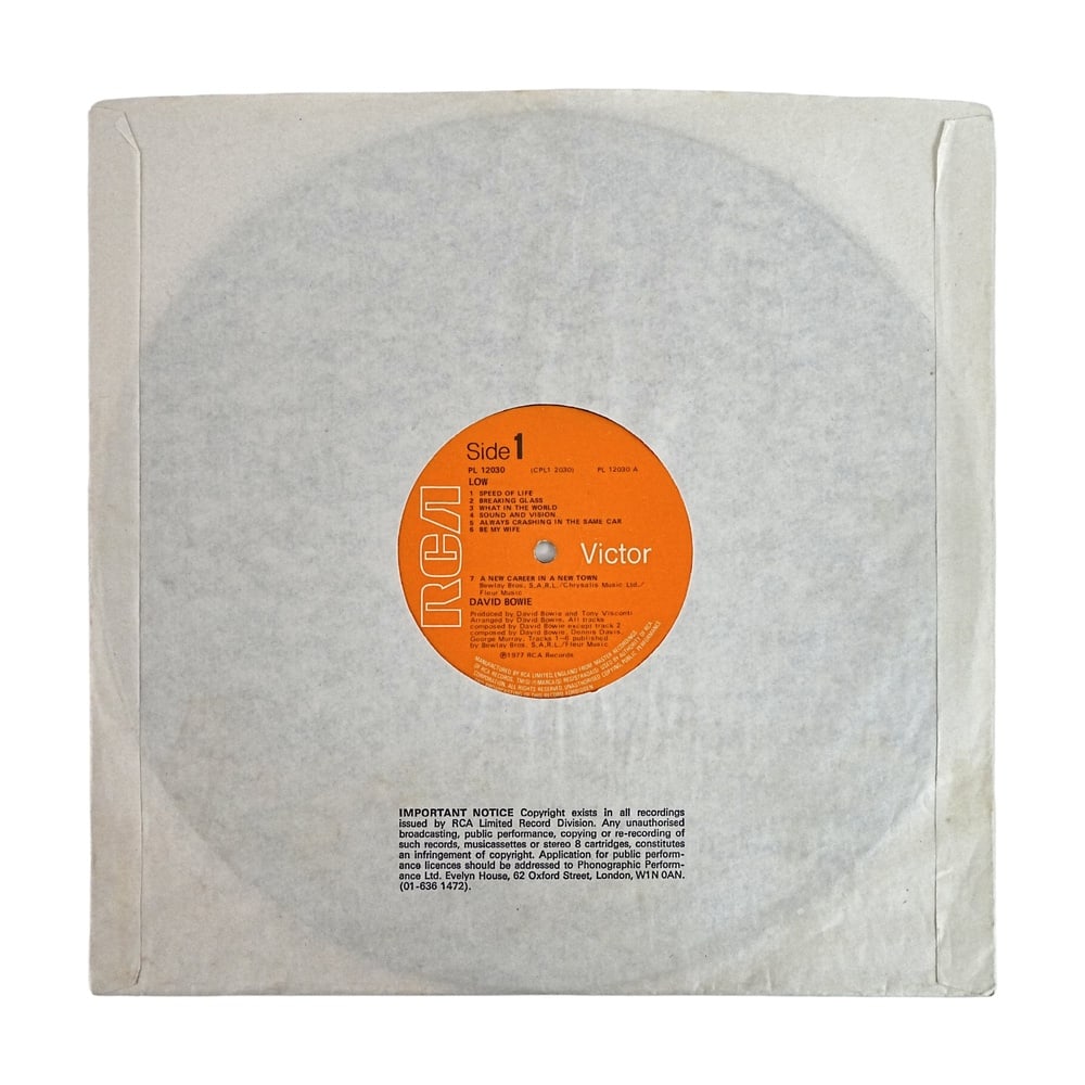 DAVID BOWIE SIGNED "LOW" LP - 8