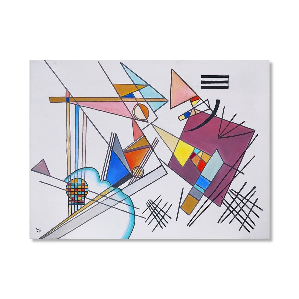 WASSILY KANDINSKY (1866-1944), ATTRIBUTED TO, OIL ON CANVAS: Signed (lower left and verso) Image Dimensions: 22 x 29 1/2 in (56 x 75 cm) This painting comes with COA. Wassily Kandinsky remains one of the most revolutionary figures in the history of modern art a