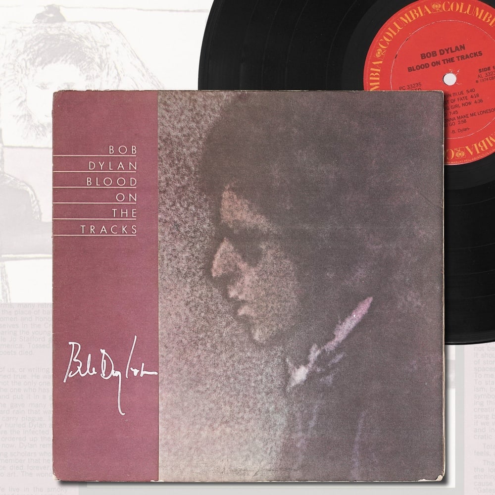 BOB DYLAN SIGNED "BLOOD ON THE TRACKS" LP: 12 1/4 x 12 1/4 in Provenance and Authentication: According to the Letter of Authenticity (LOA) and Certificate of Authenticity (COA) provided by the consignor, this collectible was subjected to a