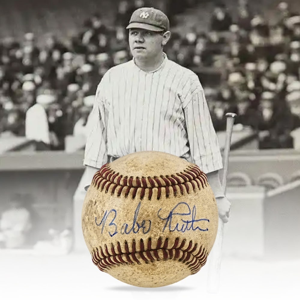 BABE RUTH SIGNED BASEBALL: Provenance and Authentication: According to the Letter of Authenticity (LOA) and Certificate of Authenticity (COA) provided by the consignor, this collectible was subjected to a forensic examination.