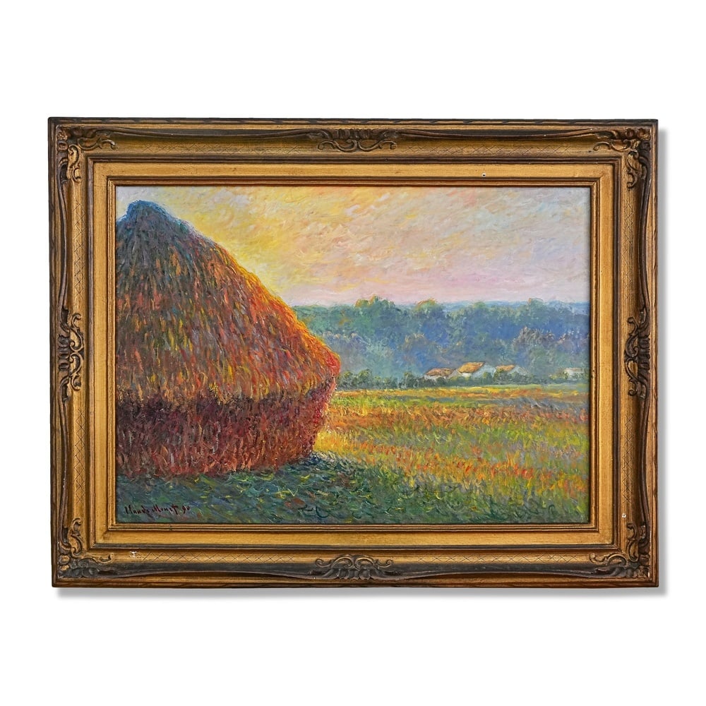 CLAUDE MONET (1840-1926), ATTRIBUTED TO, OIL ON CANVAS: Signed (lower left) Image Dimensions: 19 3/4 x 27 1/2 in (50 x 70 cm) Framed Dimensions: 26 3/4 x 35 in (68 x 89 cm) This painting comes with COA. Claude Monet remains one of the most celebrated and i