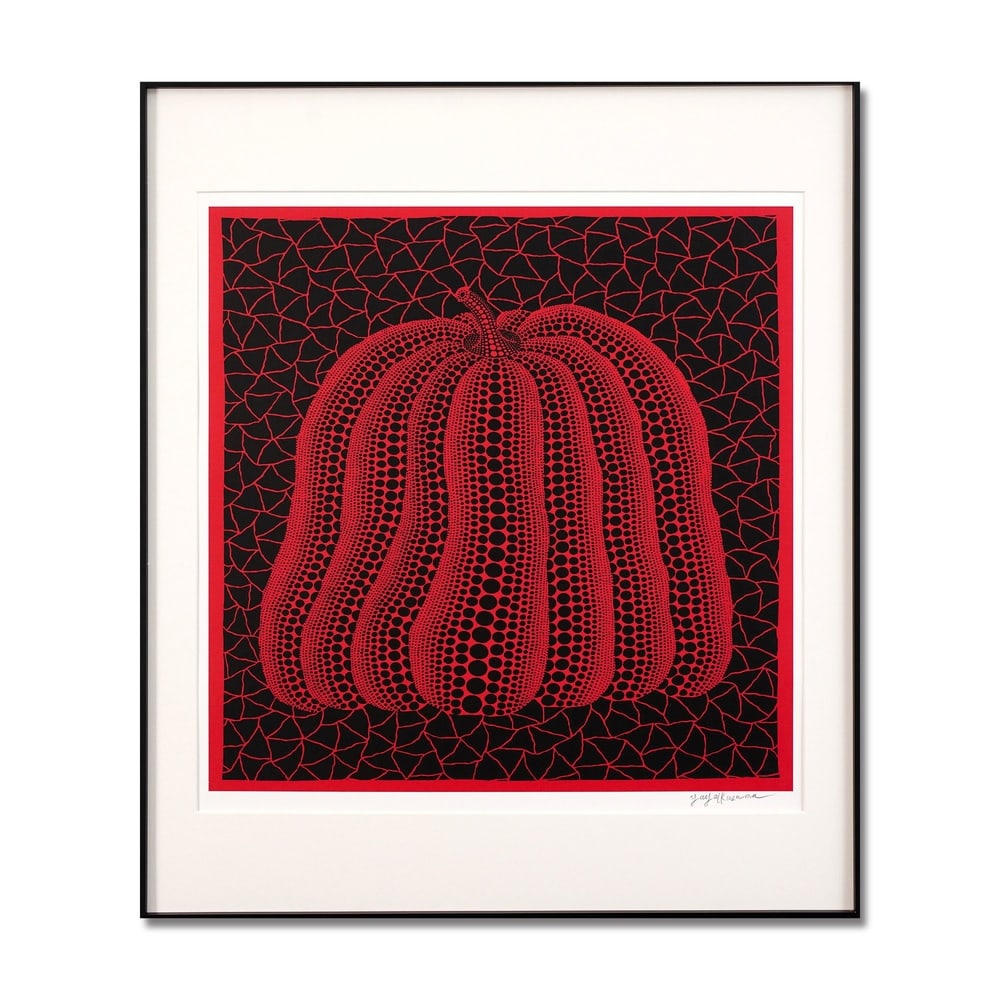 YAYOI KUSAMA (B.1929), SILKSCREEN PRINT: Signed (lower right) Image Dimensions: 21 5/8 x 21 1/8 in (55 x 53.5 cm) Framed Dimensions: 29 3/8 x 25 1/4 in (74.5 x 64 cm) Yayoi Kusama (b. 1929) stands as one of the most iconic and influential