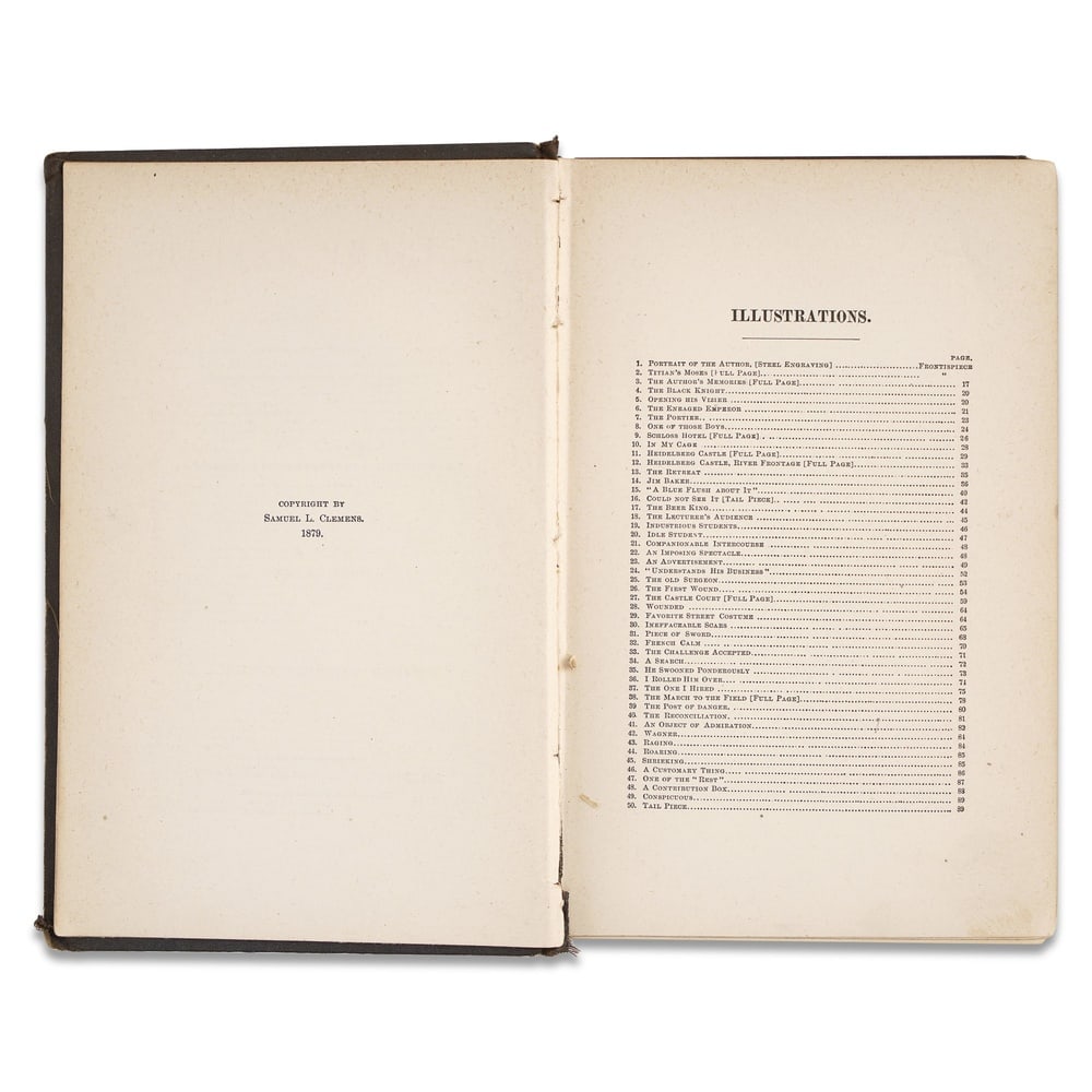 MARK TWAIN SIGNED "A TRAMP ABROAD" BOOK - 4