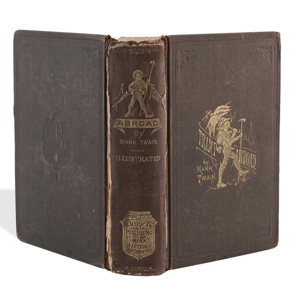 MARK TWAIN SIGNED "A TRAMP ABROAD" BOOK - 5