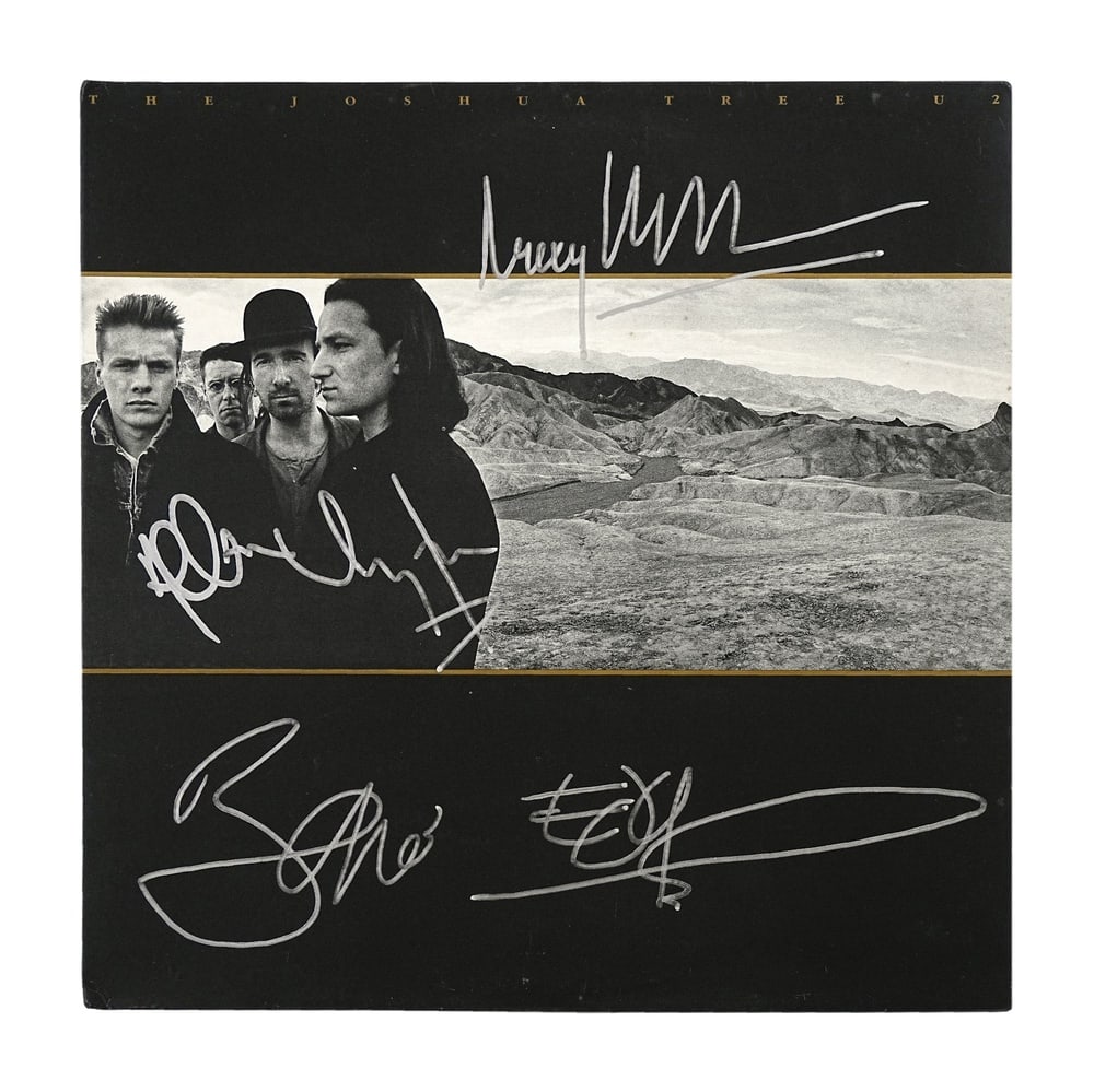 U2 FULLY SIGNED "THE JOSHUA TREE" U.K. FIRST PRESSING - 2
