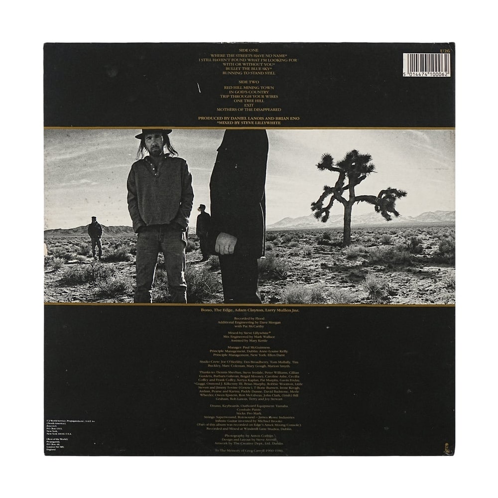 U2 FULLY SIGNED "THE JOSHUA TREE" U.K. FIRST PRESSING - 4