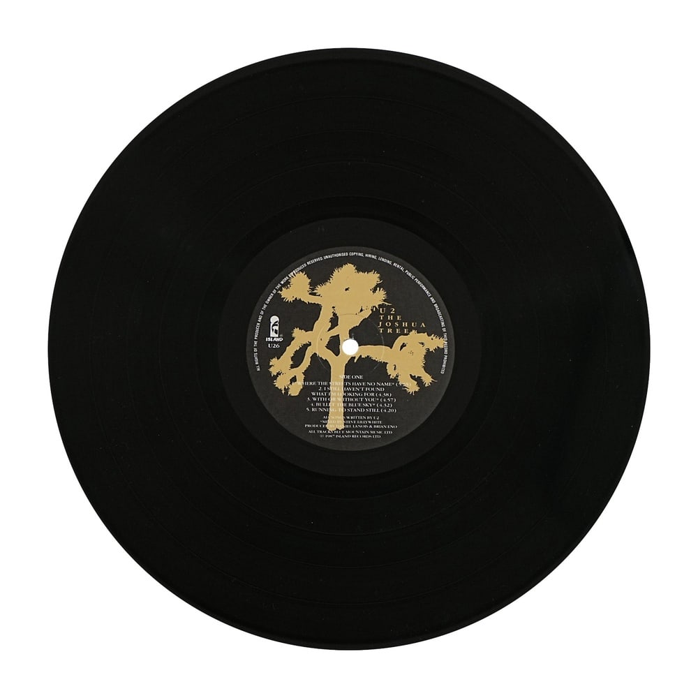U2 FULLY SIGNED "THE JOSHUA TREE" U.K. FIRST PRESSING - 8