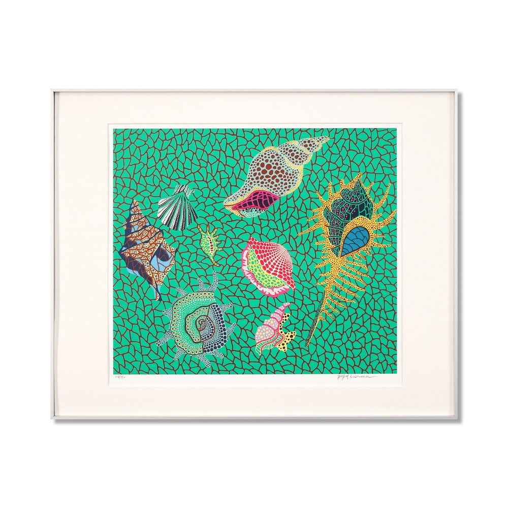 YAYOI KUSAMA (1929-2026), SILKSCREEN PRINT: Signed (lower right) Image Dimensions: 21 1/4 x 18 7/8 in (54 x 48 cm) Framed Dimensions: 29 3/8 x 23 7/8 in (74.5 x 60.5 cm) Yayoi Kusama (b. 1929) stands as one of the most iconic and influential fe