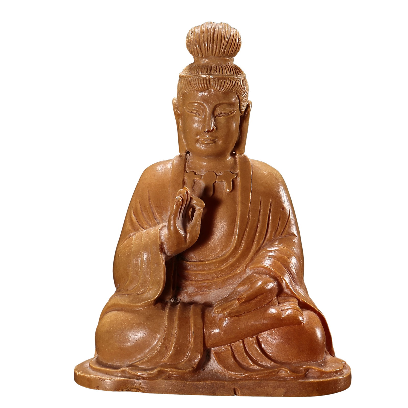 Tang Dynasty Shoushan Stone Seated Shakyamuni Buddha (1 of 9)