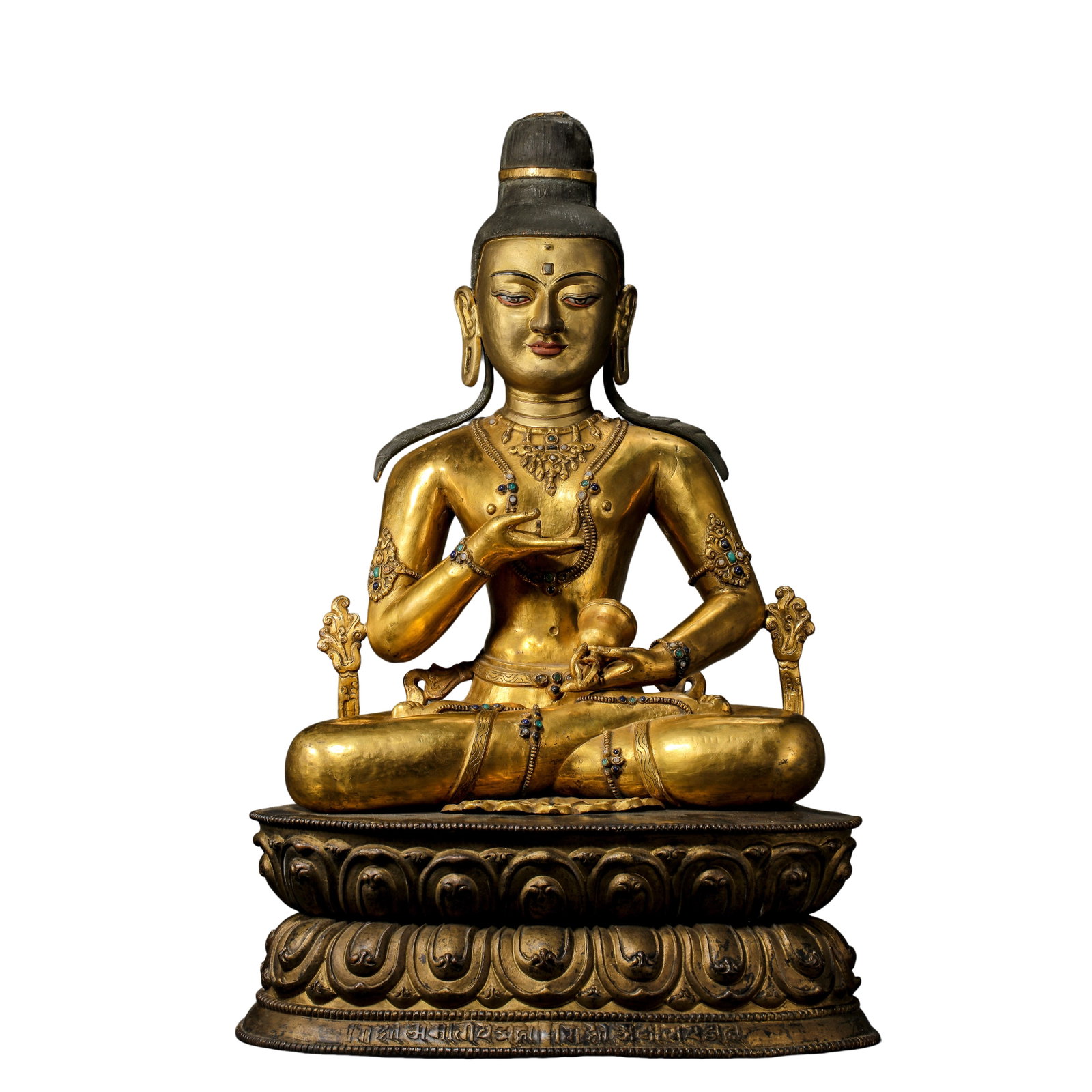 18th Century Qing Dynasty Gilt Bronze Figure of Vajrasattva (1 of 16)