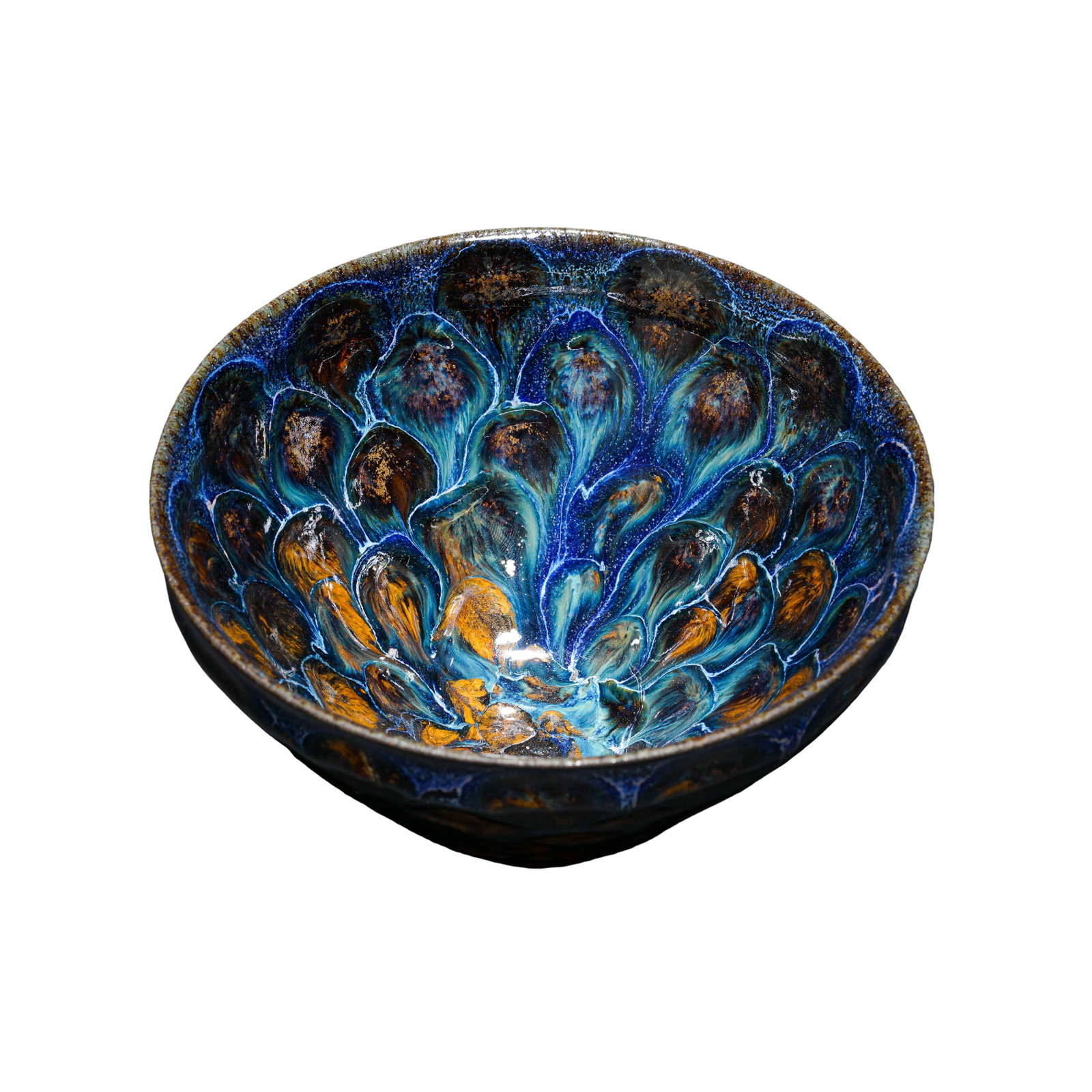 Song Dynasty (12th–13th Century) Jian Kiln Blue-Ground Gold-Speckled Junyao-Style Jun Ware Bowl (1 of 10)