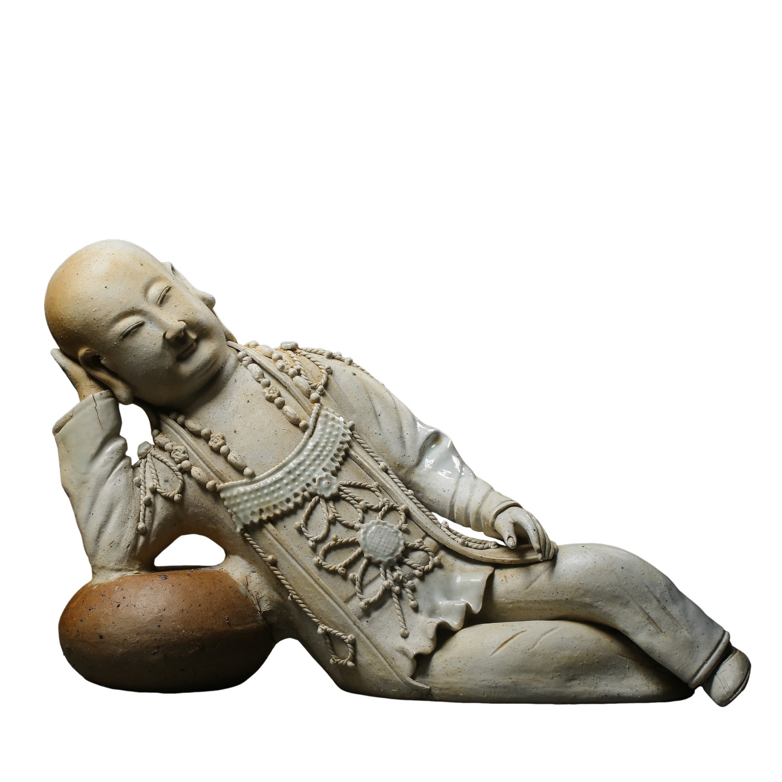 Song?Dynasty Porcelain Reclining Arhat Statue (1 of 11)