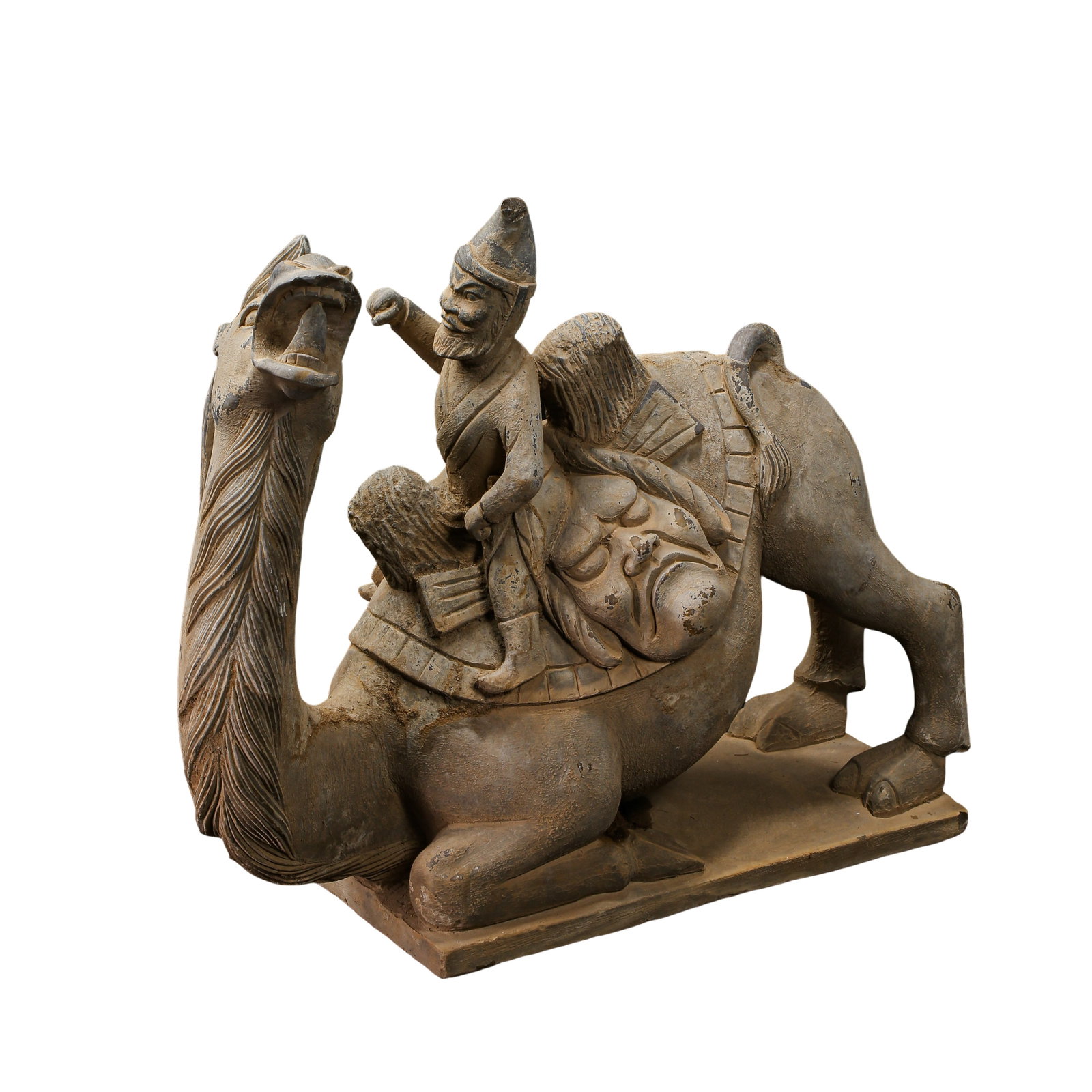 Tang Dynasty (7th–10th Century) Painted Terracotta Figure of a Central Asian Rider on a Camel (1 of 9)