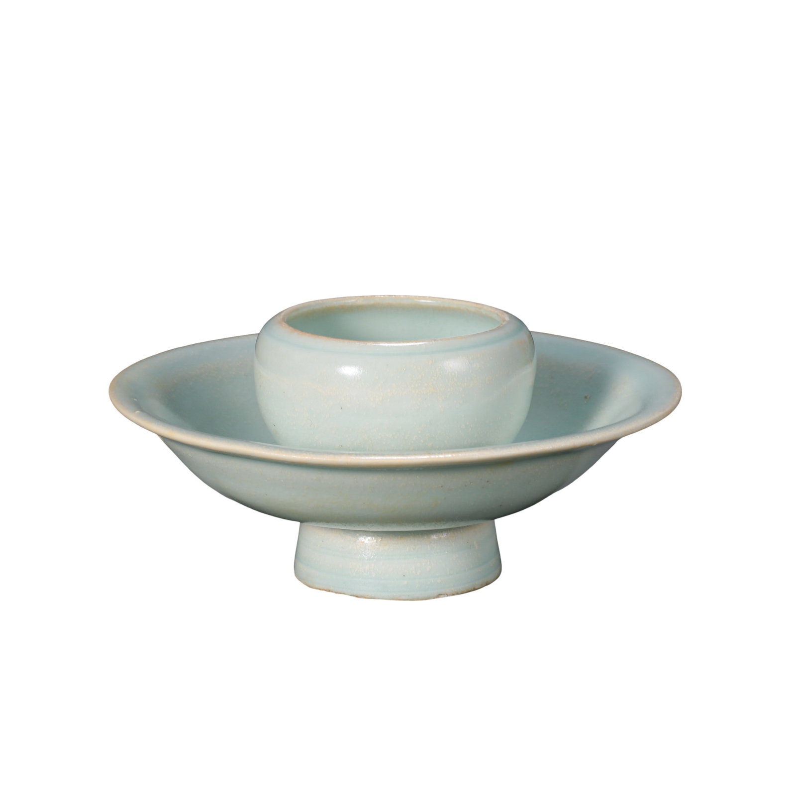 Song Dynasty (10thâ€“13th Century) Qingbai Glazed Tea Cup Stand: Dimensions: Diameter 11 cm, Height 5 cm; Approx. 4.3 in × 2.0 in; Song Dynasty (10th–13th Century)Condition & Provenance: Good overall condition with a complete form, soft and lustrous glaze, and n
