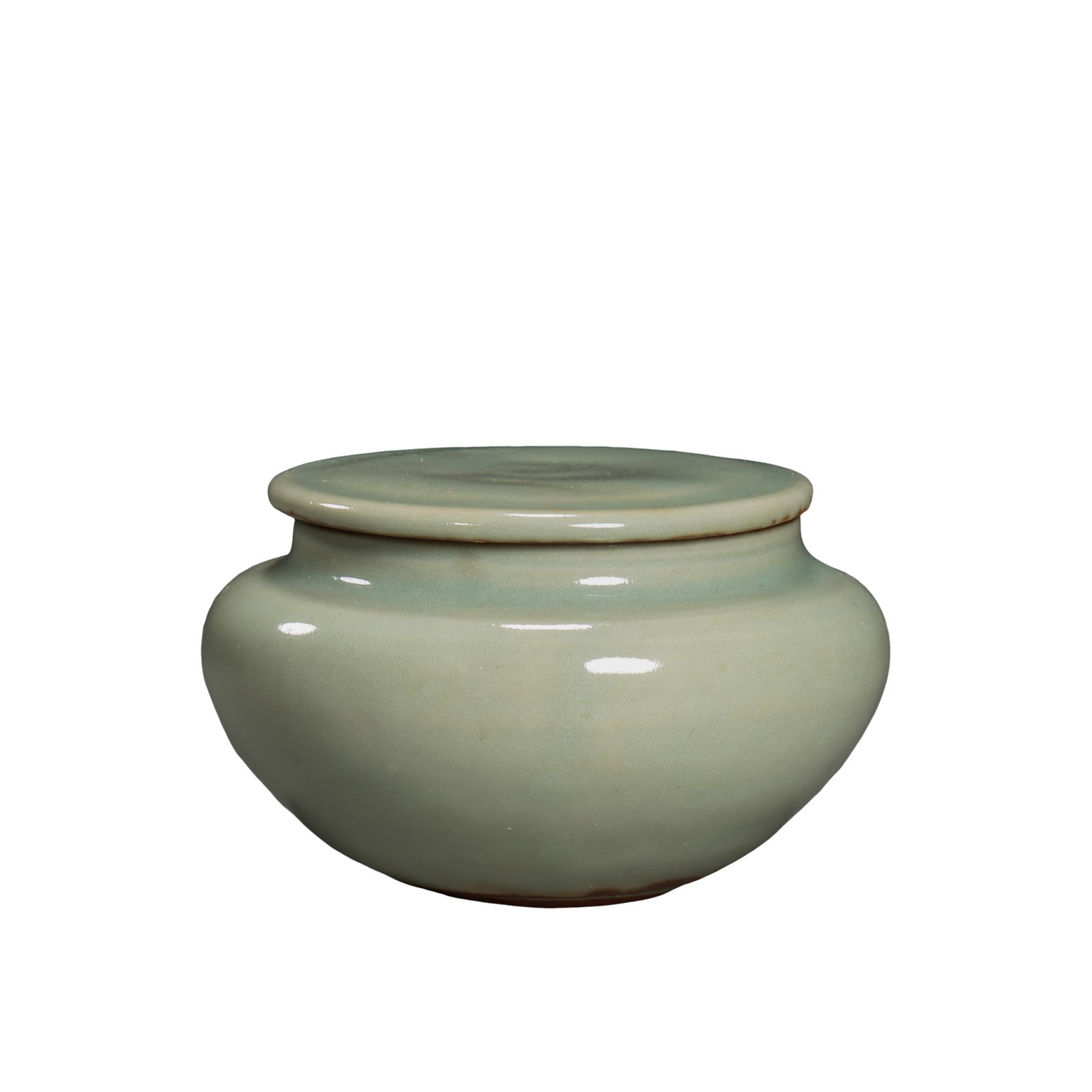 Southern Song Dynasty (12thâ€“13th Century) Longquan Kiln Celadon Small Covered Jar with Powder-Blue (1 of 8)