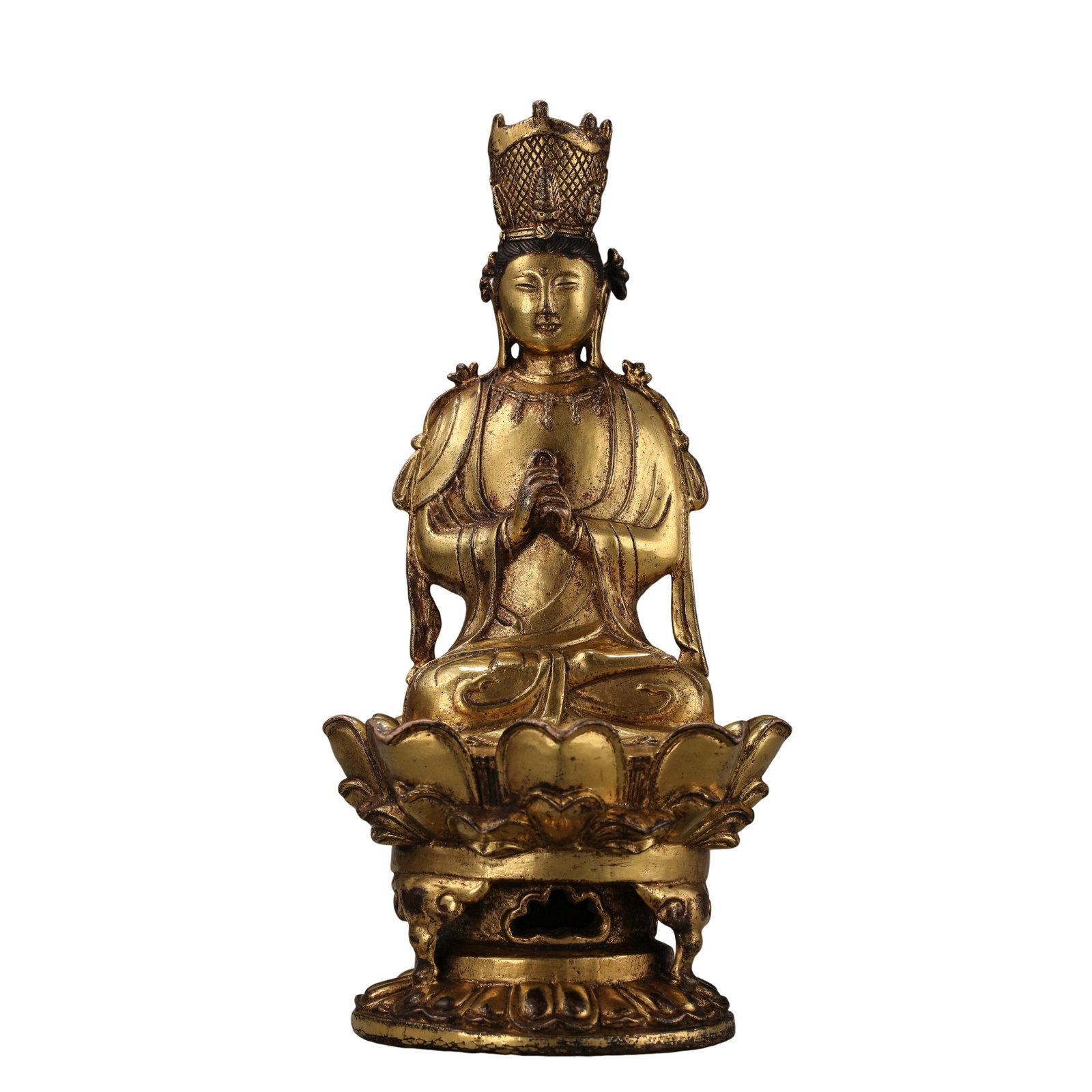 Liao?Jin?Dynasty Gilt?Bronze Seated Bodhisattva Statue (1 of 11)