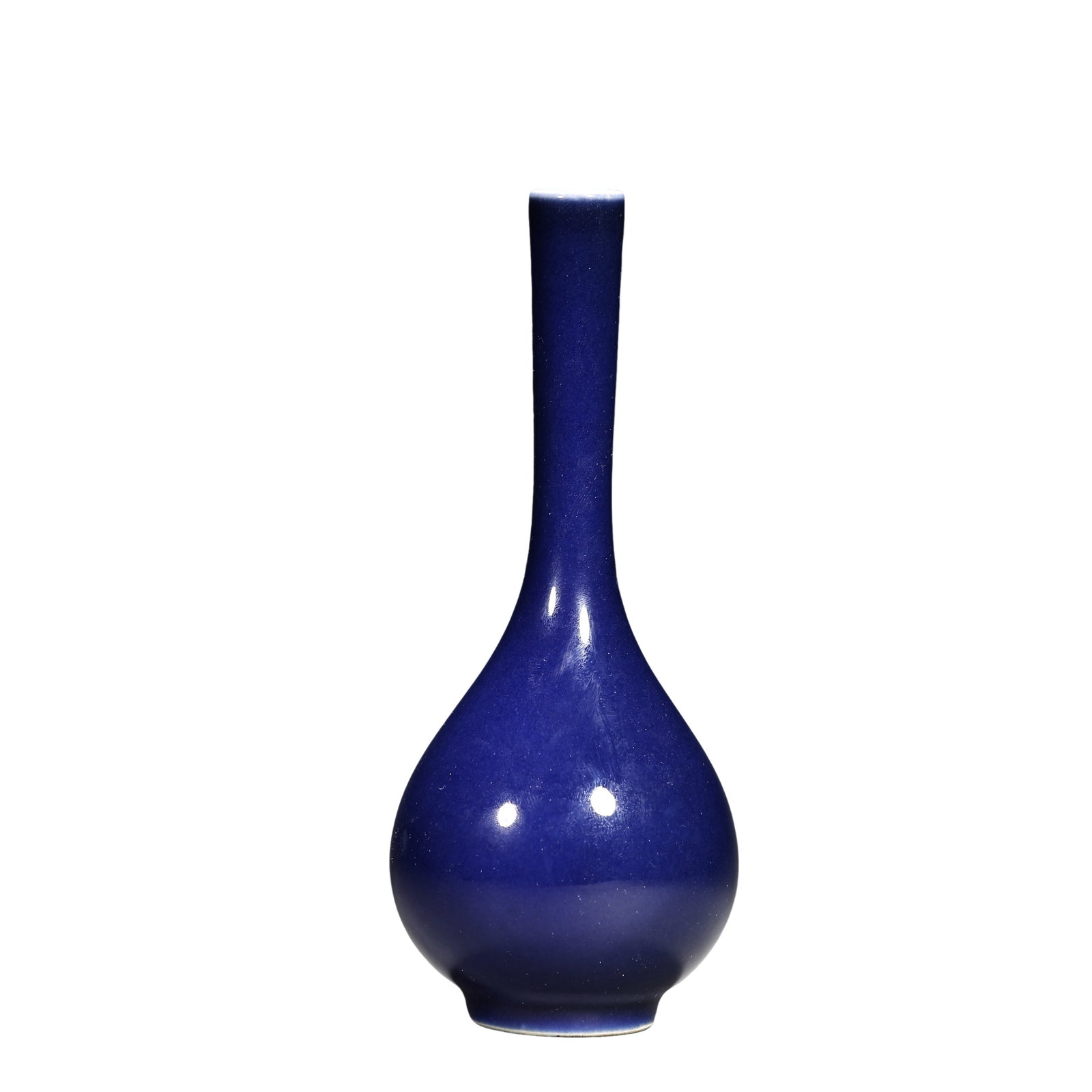 Yongzheng?Period Sacrificial?Blue Glaze Long?Neck Pear?Shaped Vase (1 of 6)
