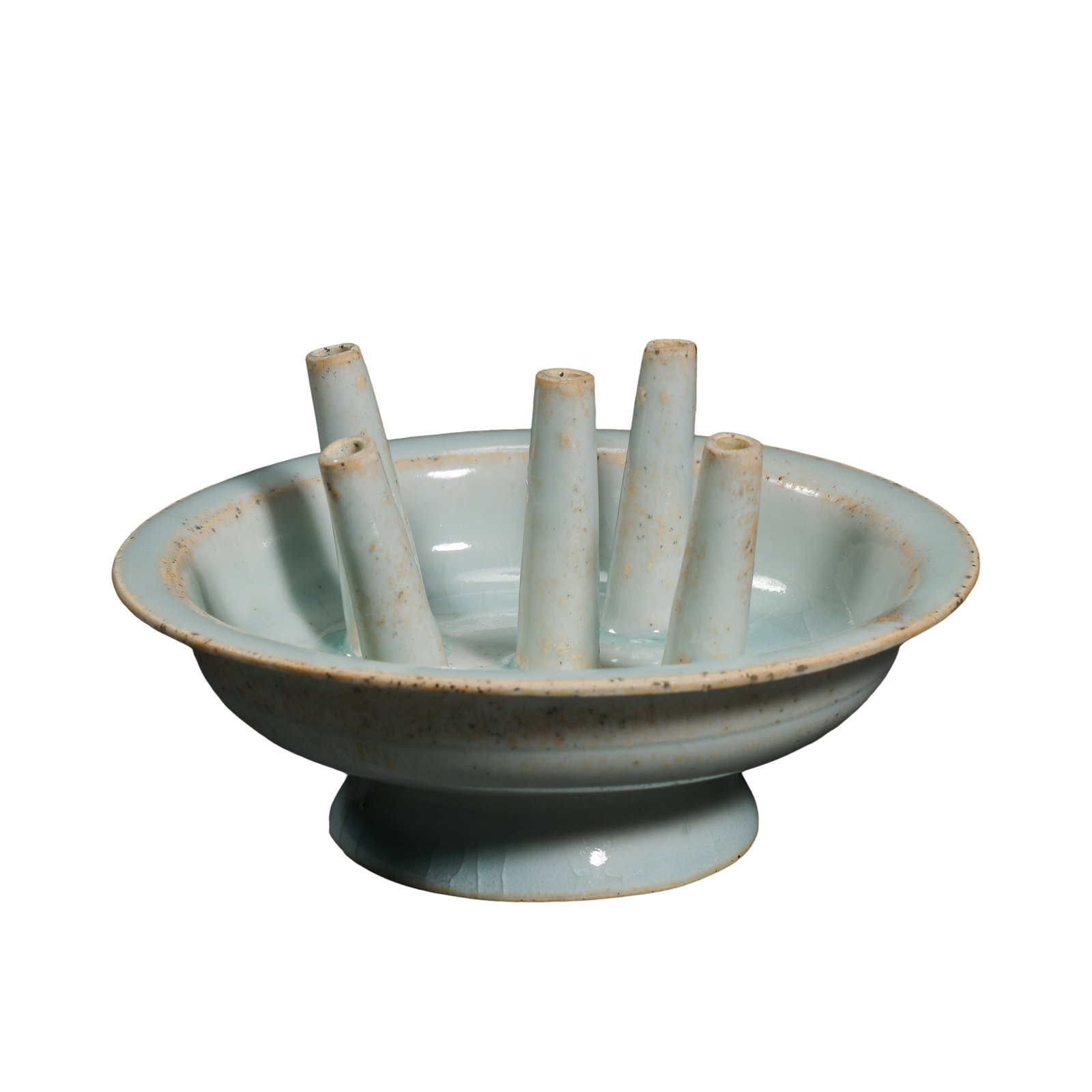 Southern?Song Hutian Kiln Shadow?Celadon Five?Tube Vase, Yuan?Ming Longquan Celadon Figural (1 of 8)