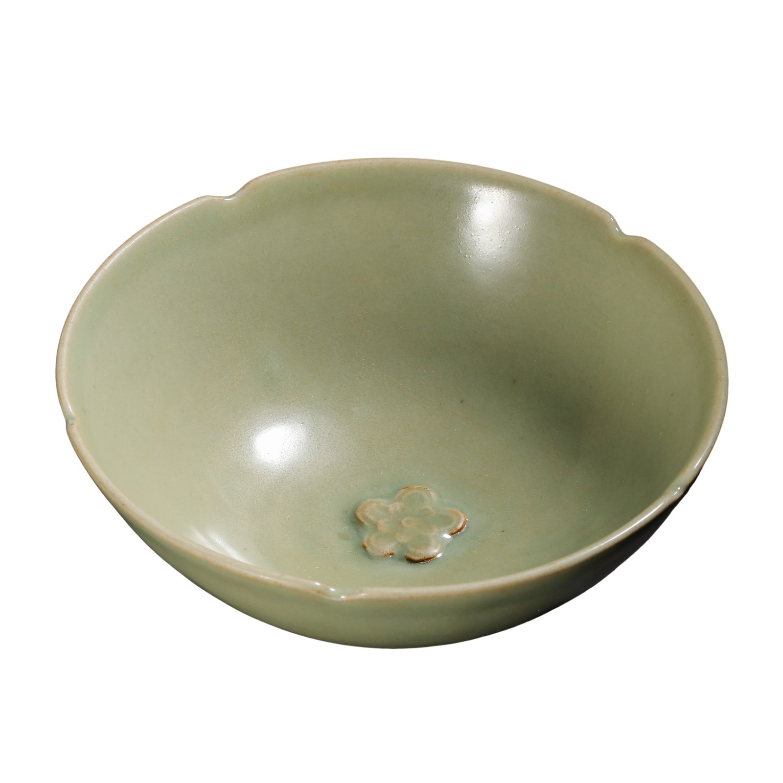 Longquan Celadon Floral?Rim Bowl With Applied Plum?Blossom Motif, Yuan Dynasty,13th?14th (1 of 8)