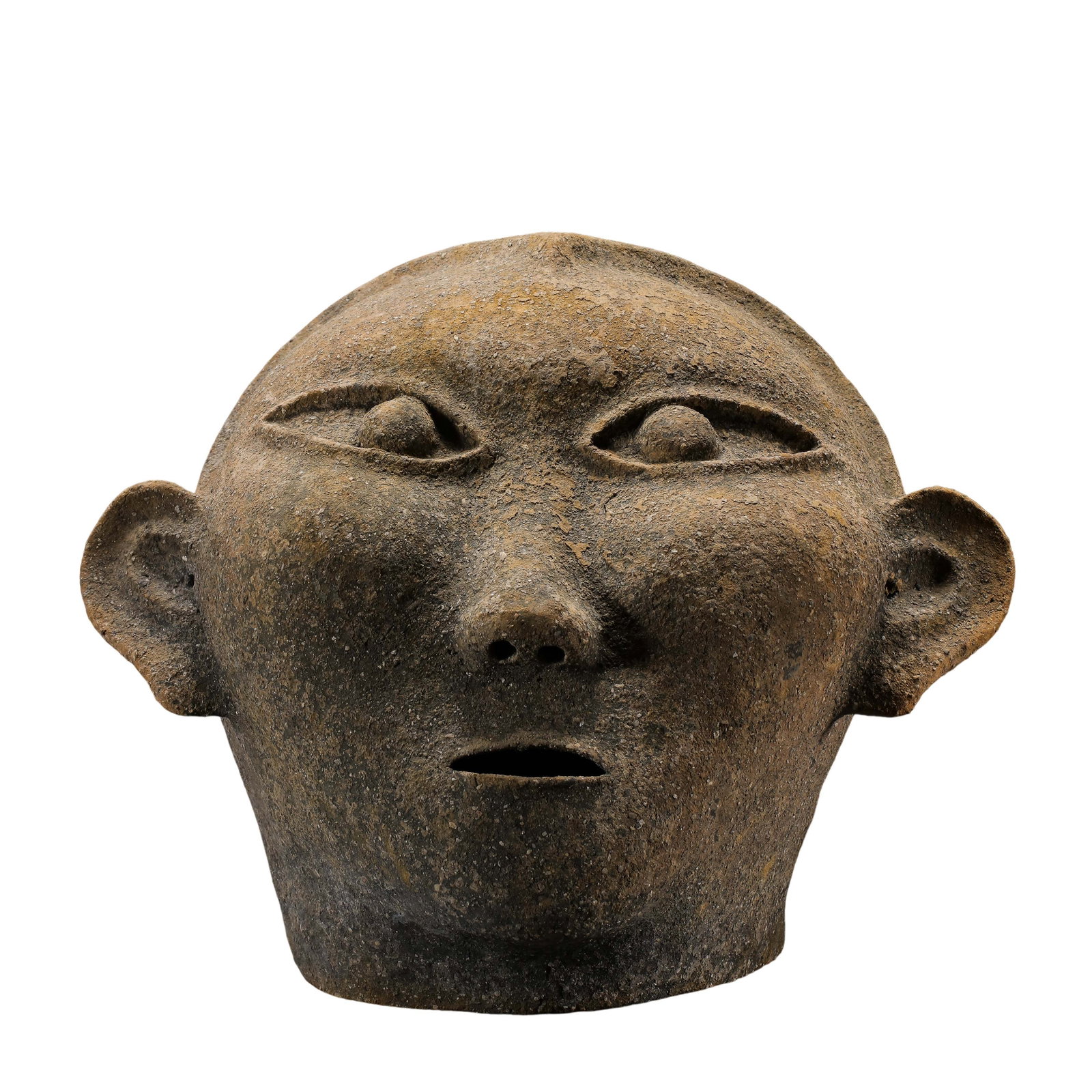 Hongshan Culture Pottery Human?Head Sculpture,circa 4700?2900 BCE (1 of 5)