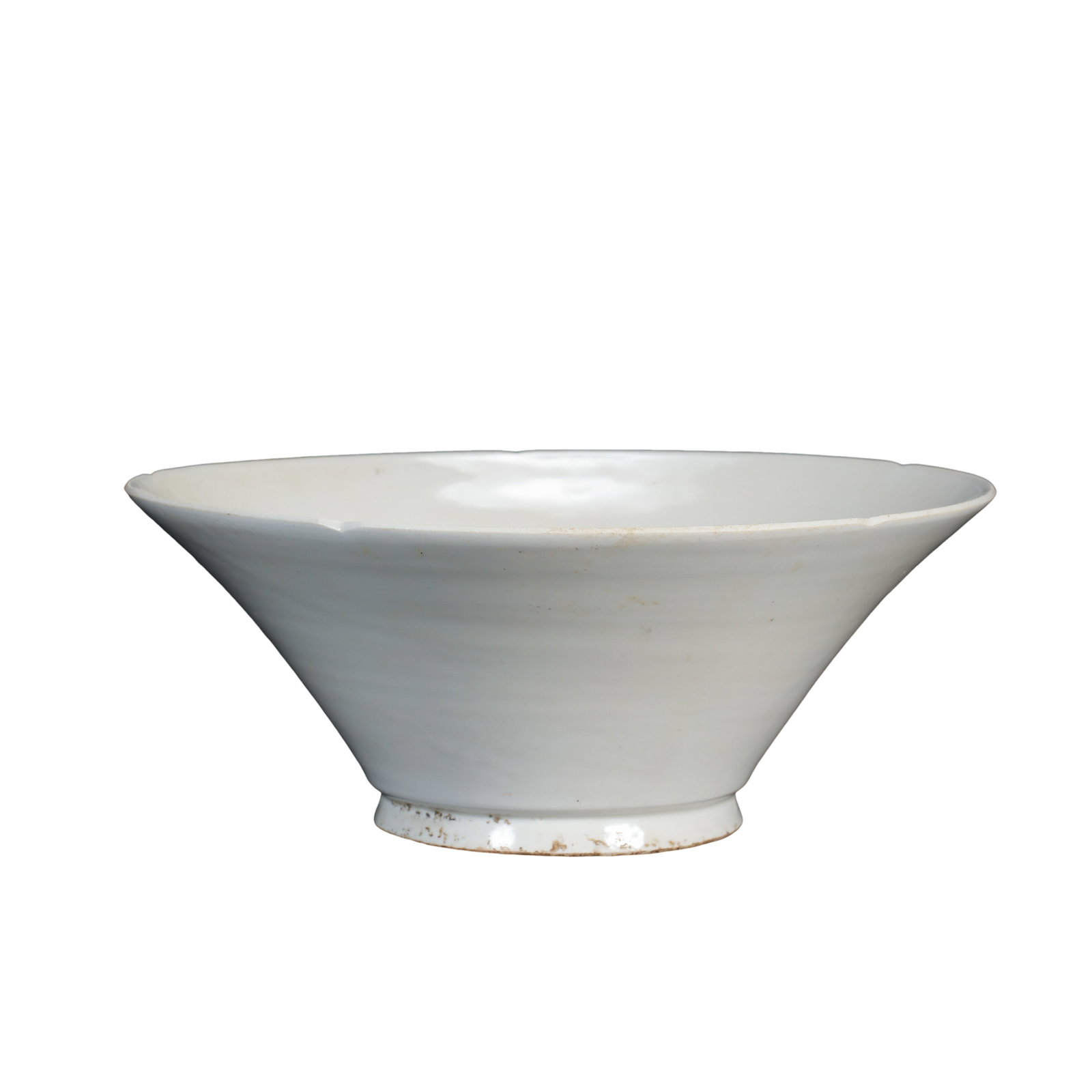 Ding Kiln White Glaze Floral Rim Conical Bowl, Song Dynasty (1 of 8)