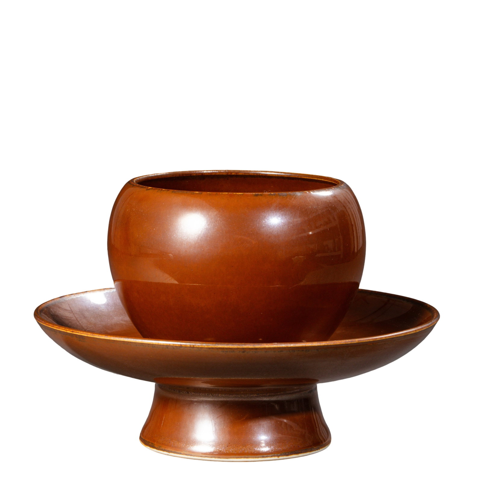 Ding Kiln Brown?Glaze Tea Cup Stand, Song Dynasty (1 of 8)