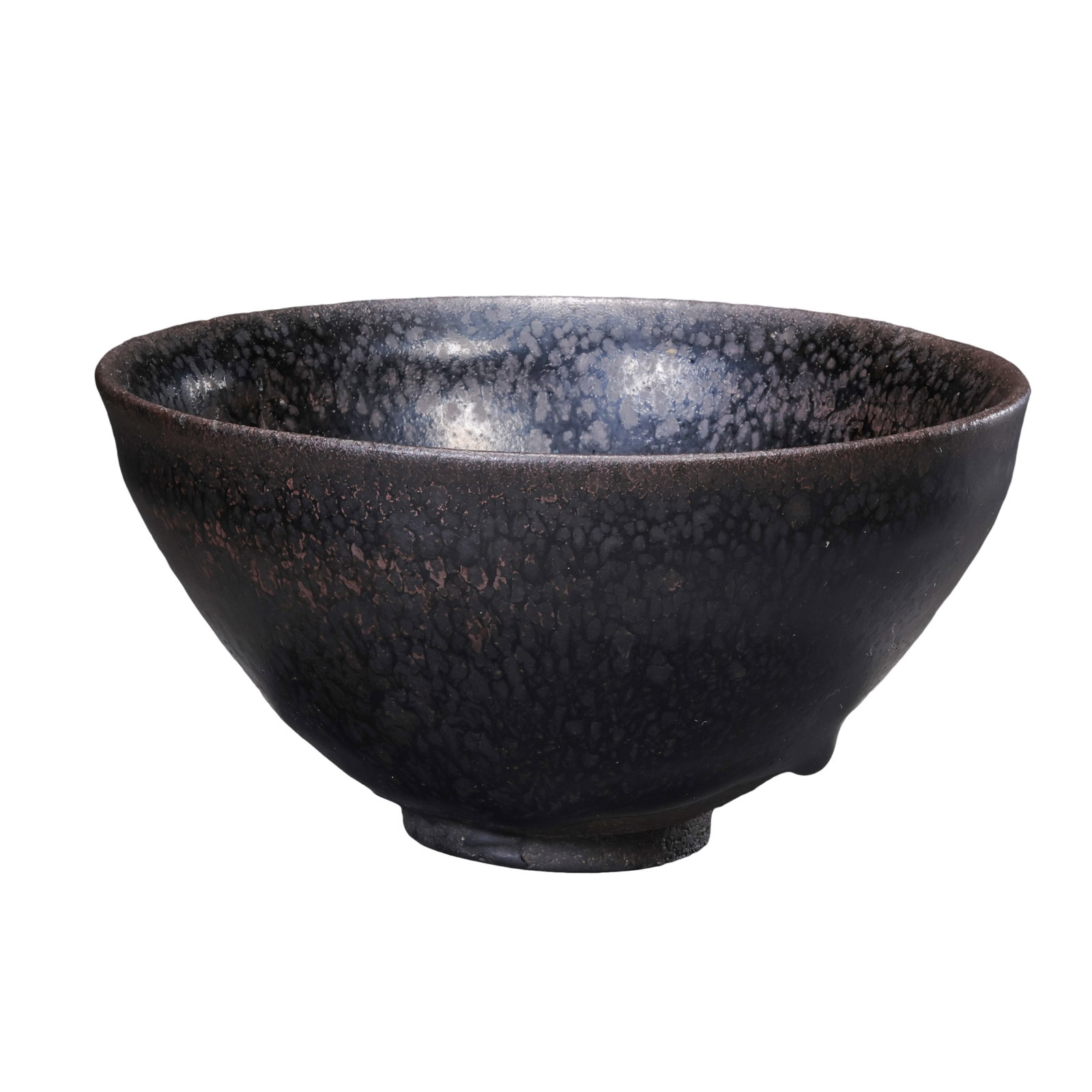 Song Dynasty Jian Kiln Oil?Spot Deep?Bodied Tea Bowl (12th?13th Century A.D.): Dimensions?Diameter 12.5cm (4.92 in), Height 6.6cm (2.60 in), 12th?13th Century A.D.Condition & Provenance?The tea bowl is complete with well?proportioned form. Minor age?related wear appears along th